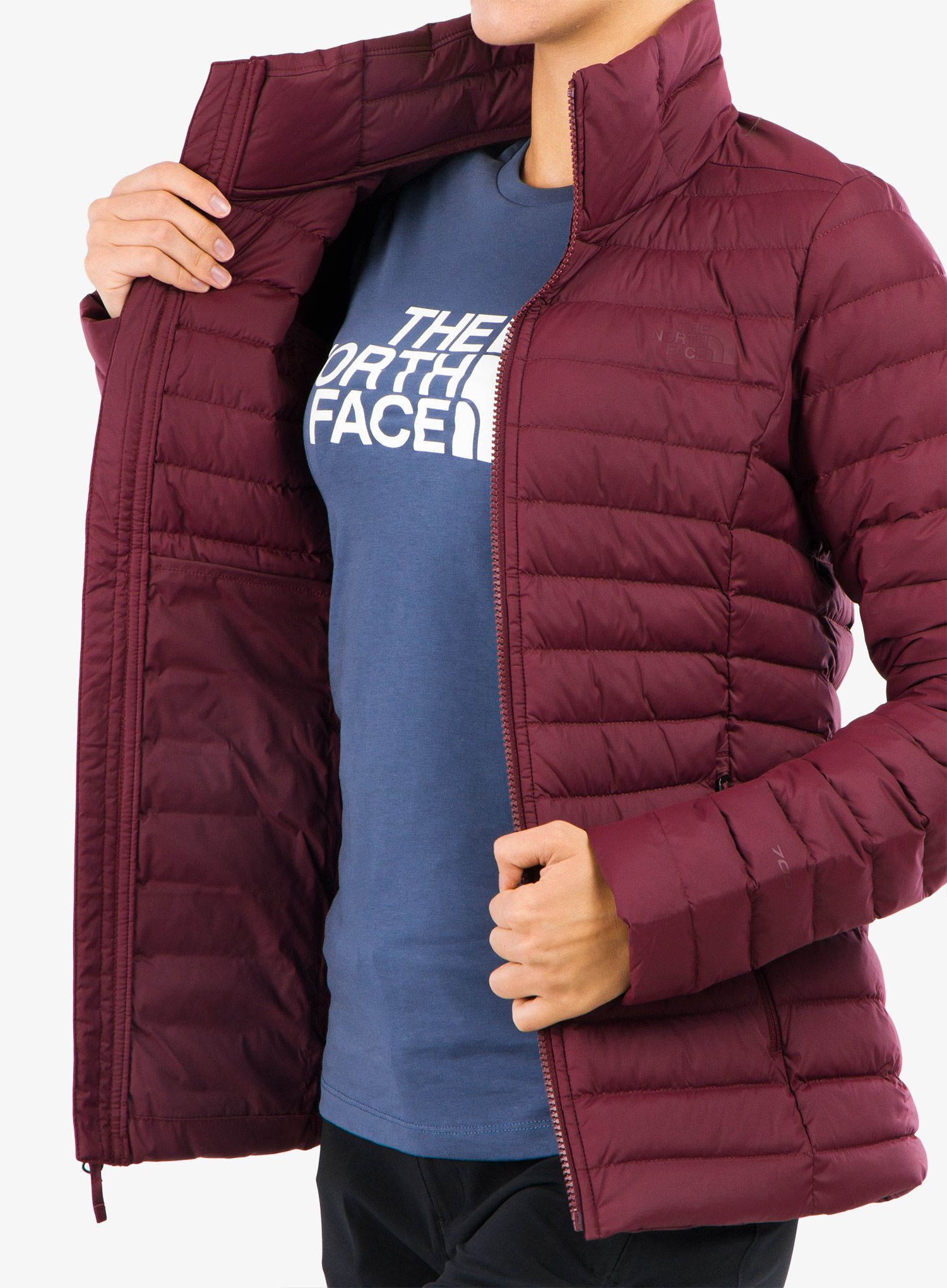 Dámská péřová bunda The North Face Stretch Down Jacket - red