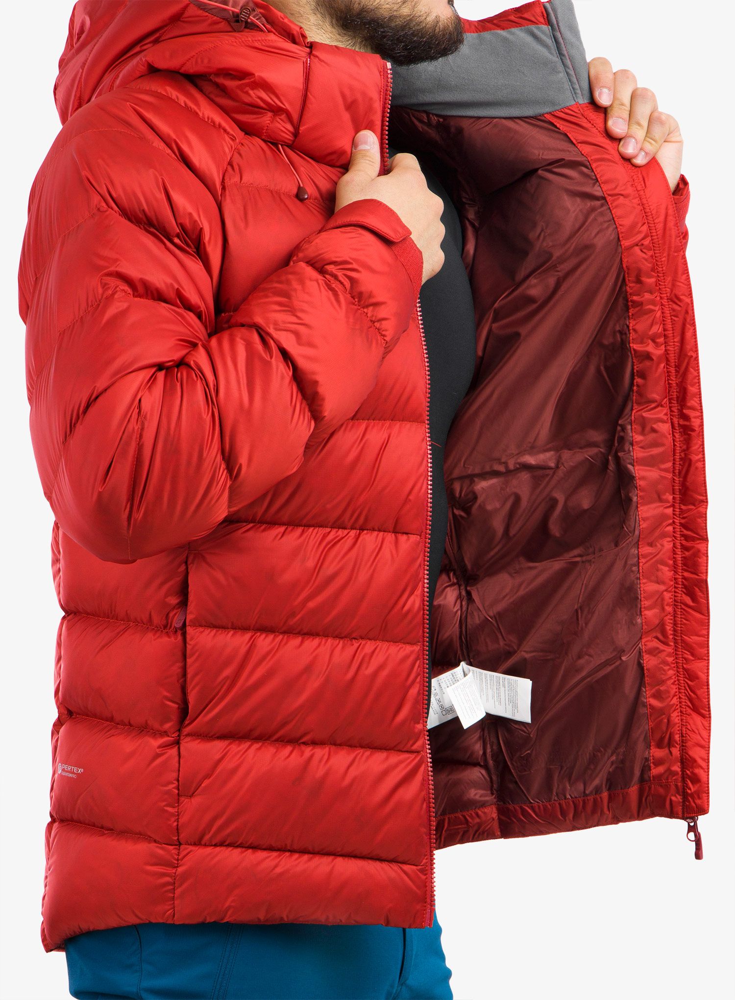 Péřová bunda Rab Axion Pro Jacket - ascent red