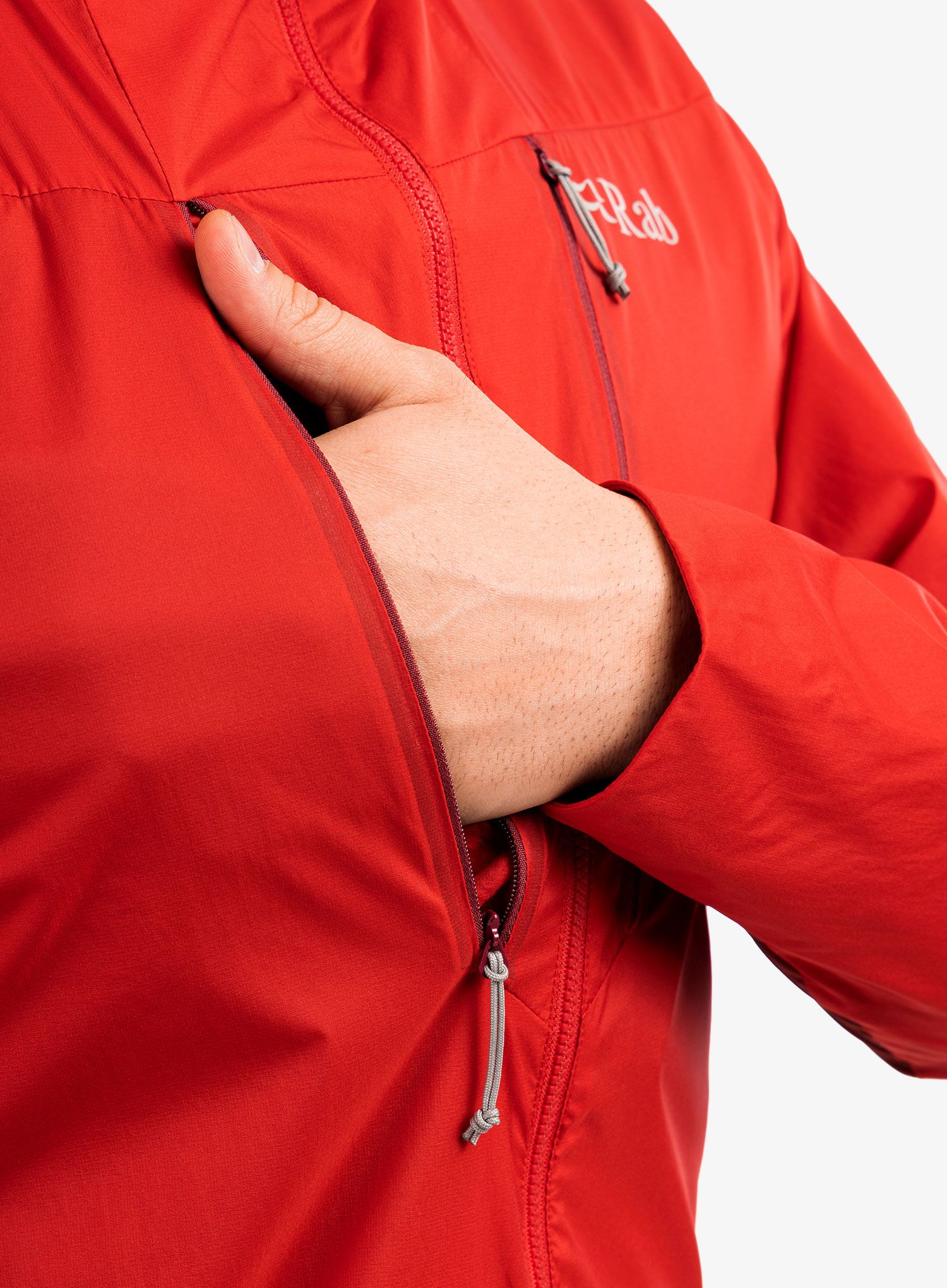 Bunda Rab VR Alpine Light Jacket - oxblood red/ascent red