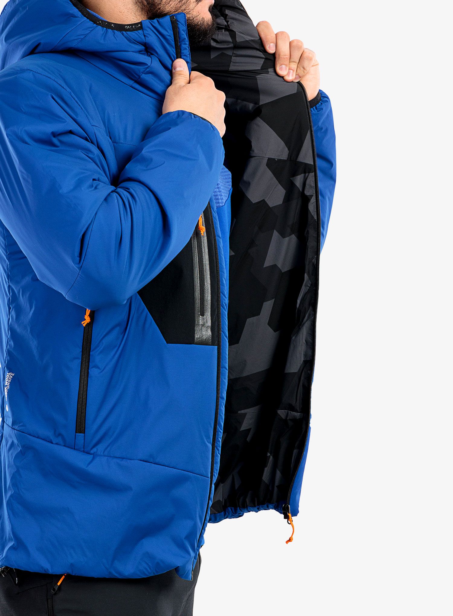 Zateplená bunda Salewa Ortles TWR Stretch HD Jacket - electric/black out