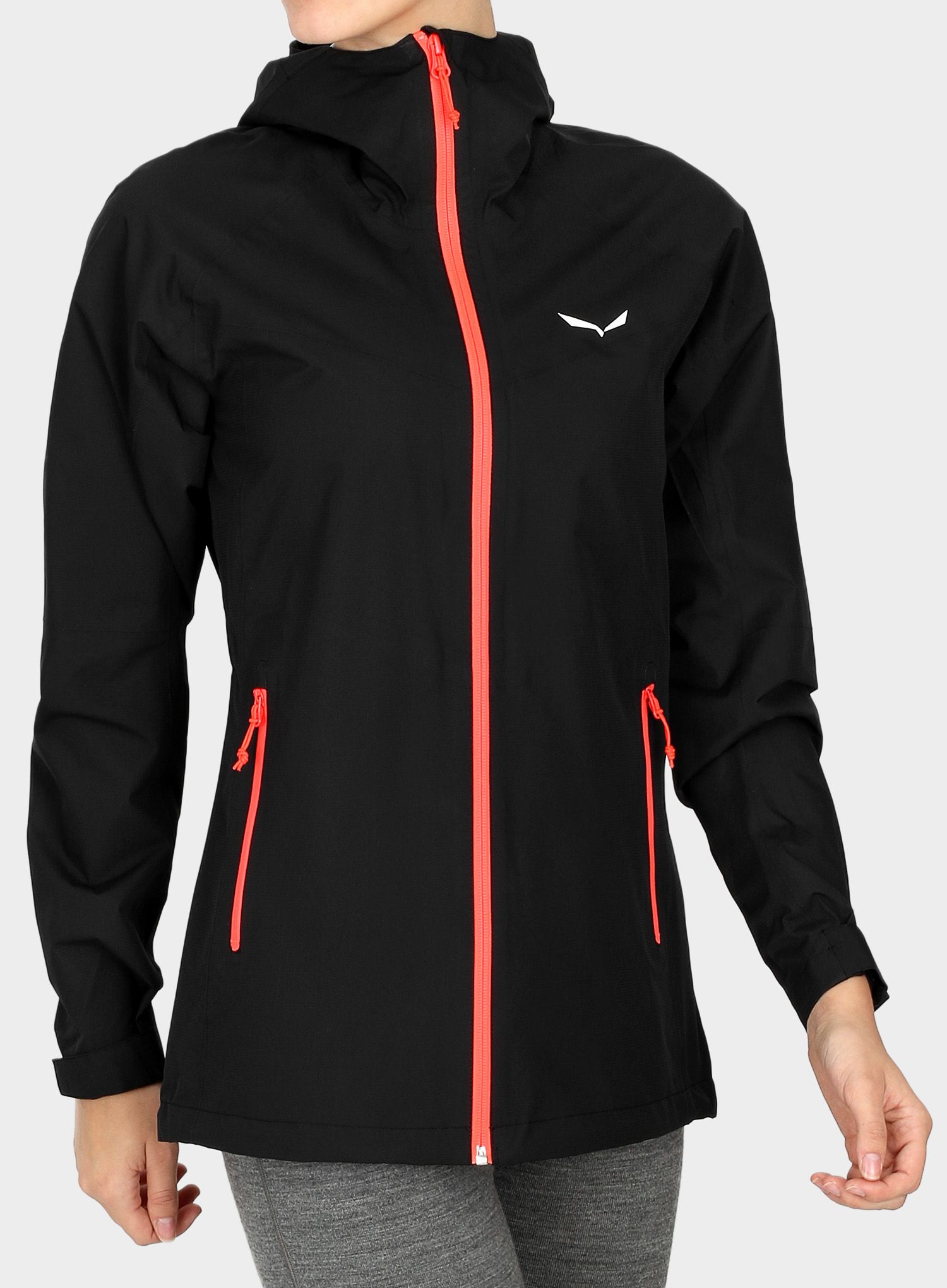 Dámská bunda Salewa Puez Aqua 3 PTX Jacket - black out/red