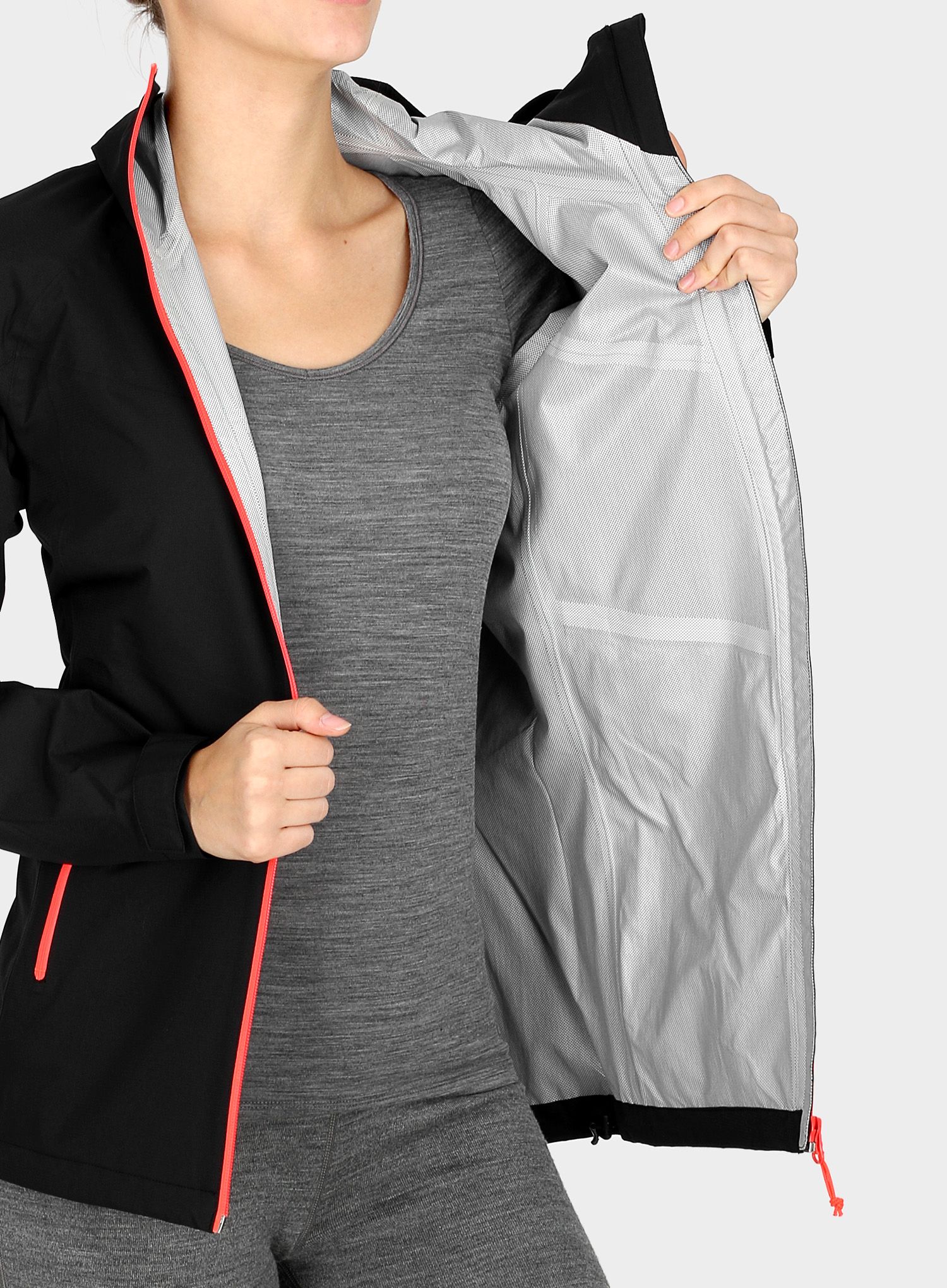 Dámská bunda Salewa Puez Aqua 3 PTX Jacket - black out/red