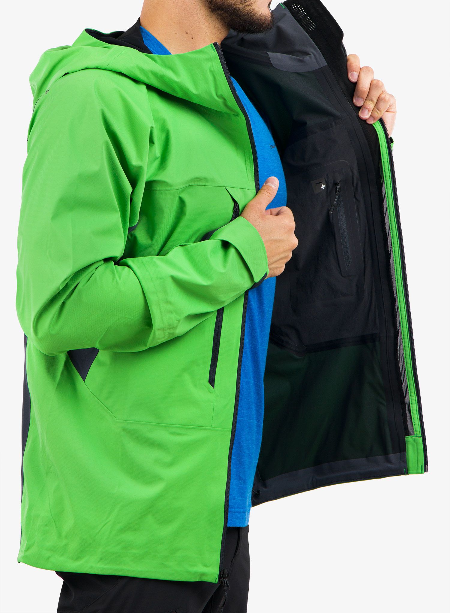 Bunda skialpova Black Diamond Dawn Patrol Hybrid Shell - vibrant green
