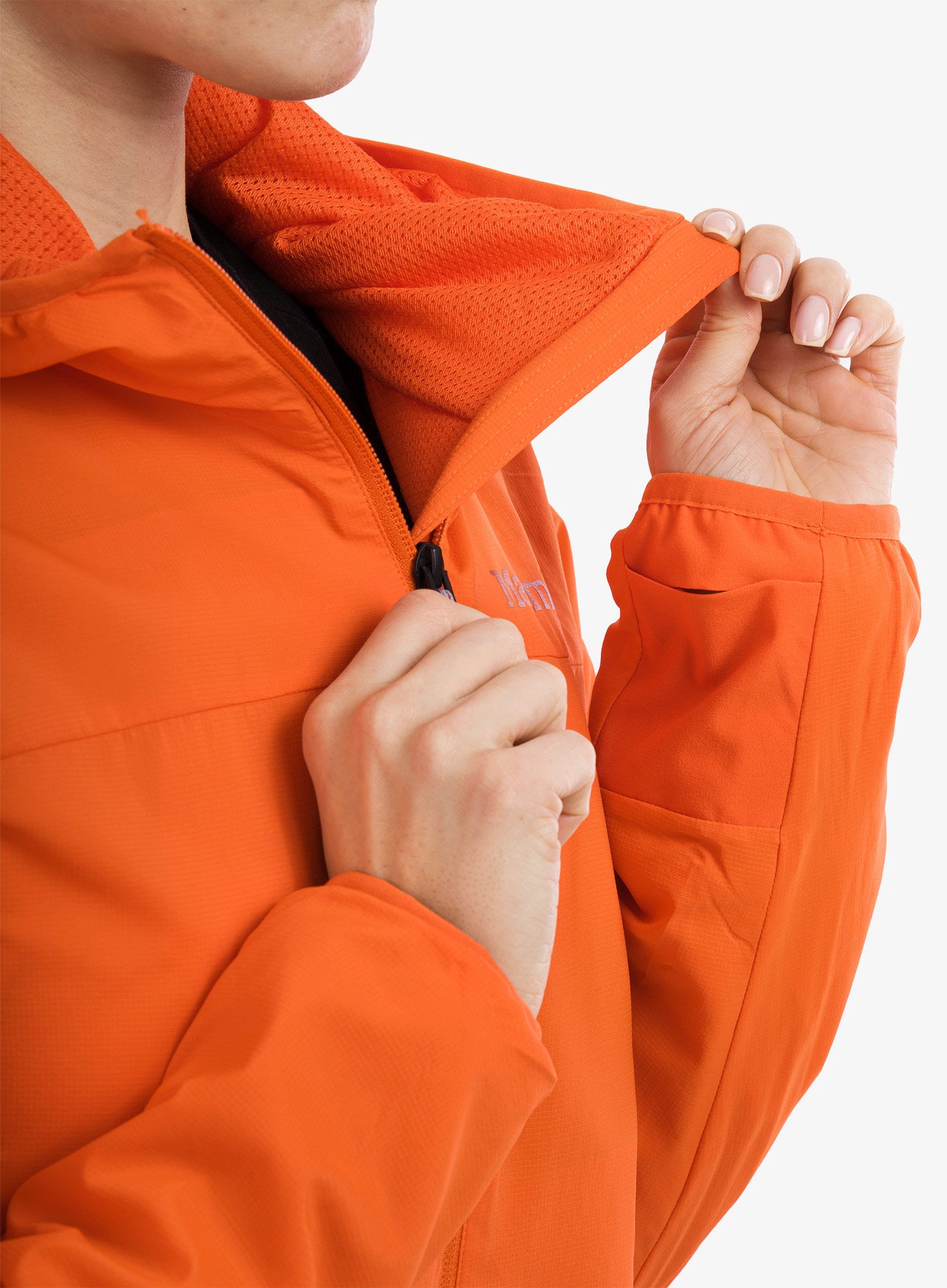 Dámská softshellová bunda Marmot Alt HB Hoody - red sun