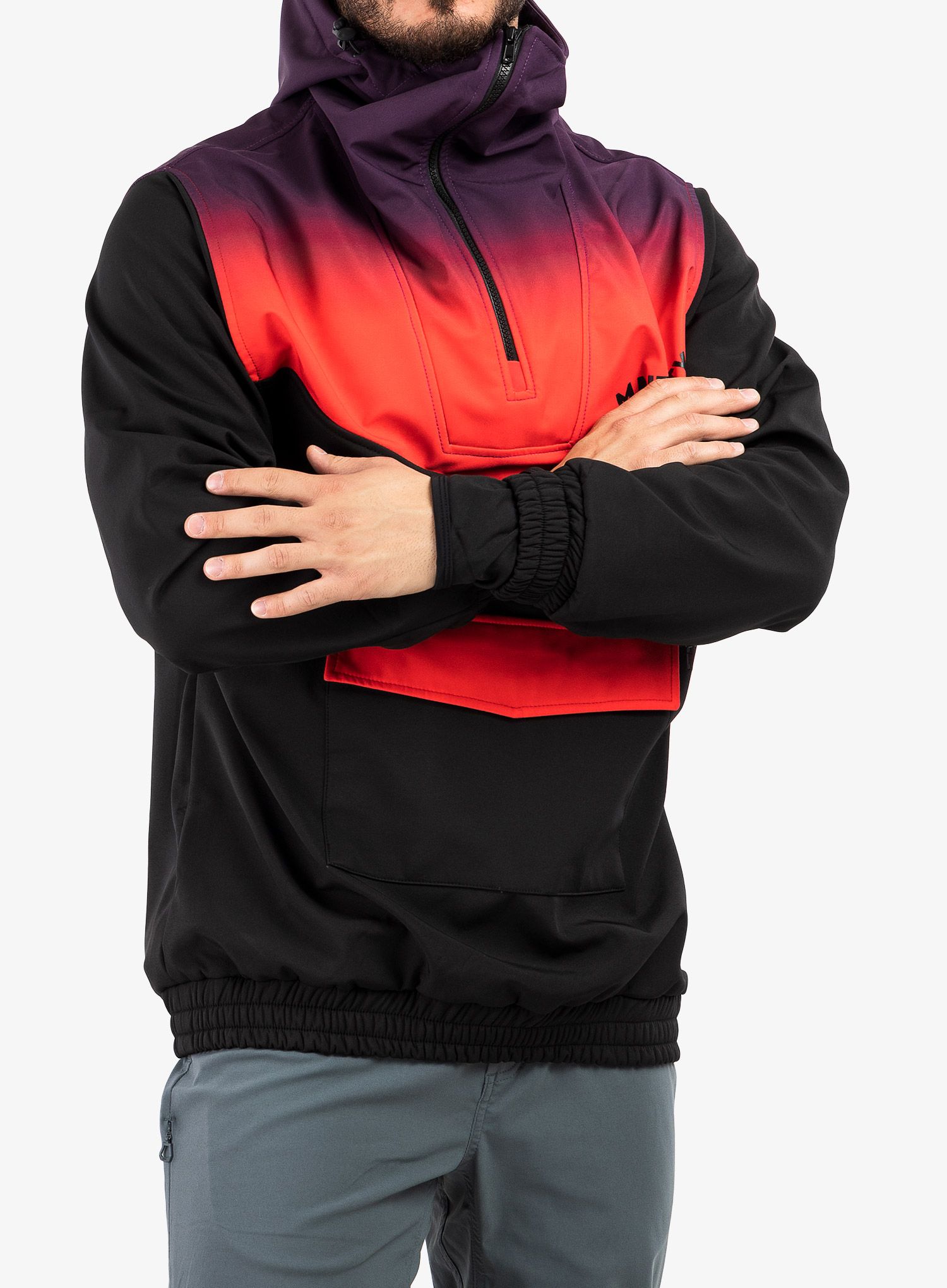 Bunda Majesty Anorak Softshell - black/red