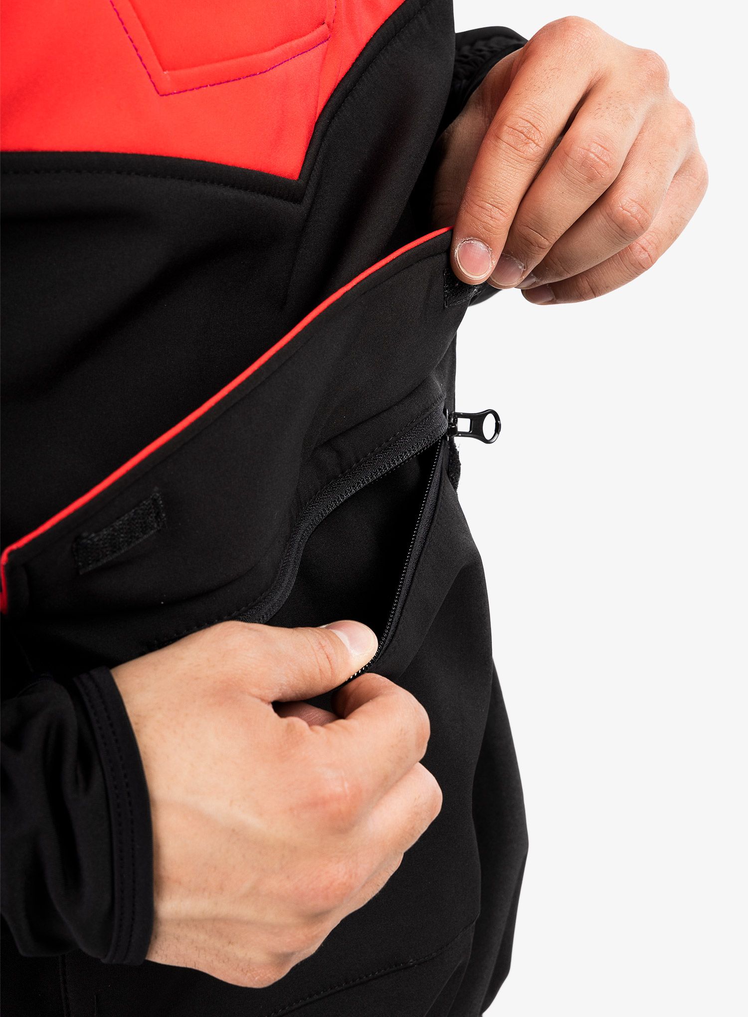 Bunda Majesty Anorak Softshell - black/red