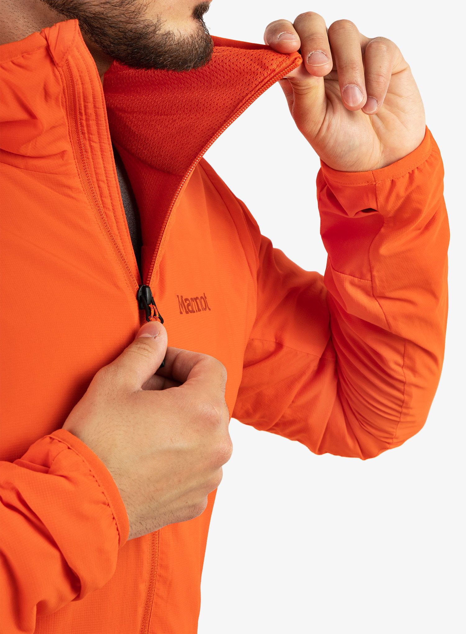 Softshellová bunda Marmot Alt HB Hoody - red sun