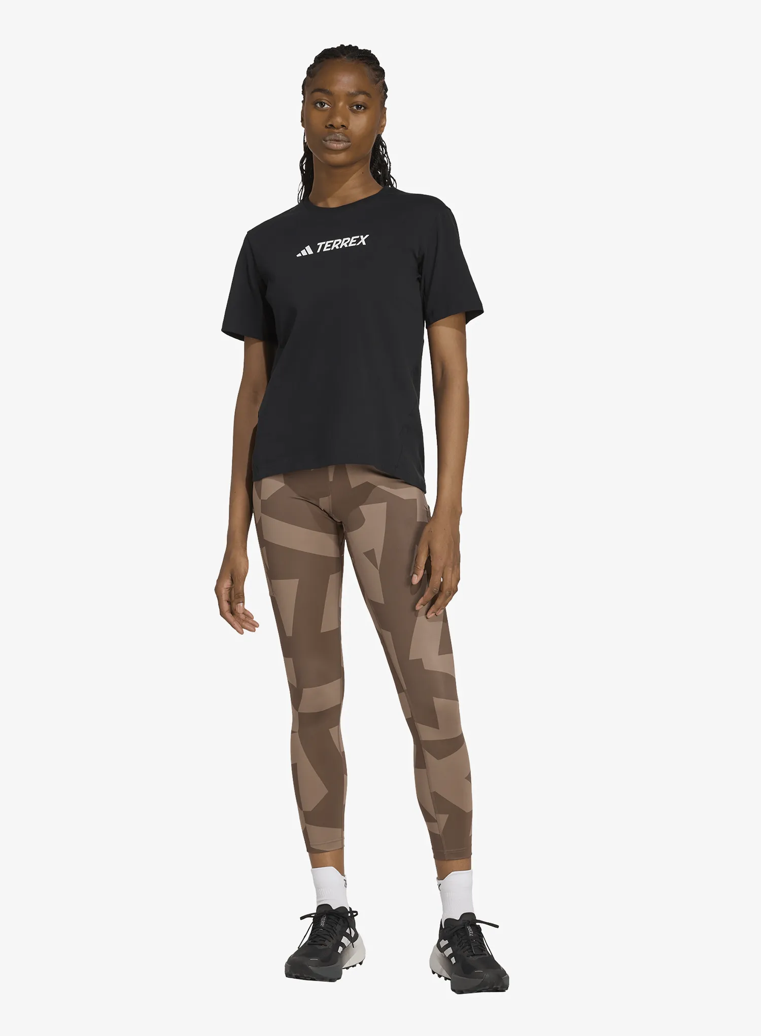 Dámské legíny adidas TERREX Multi Leggings Printed - trace brown/earth strata