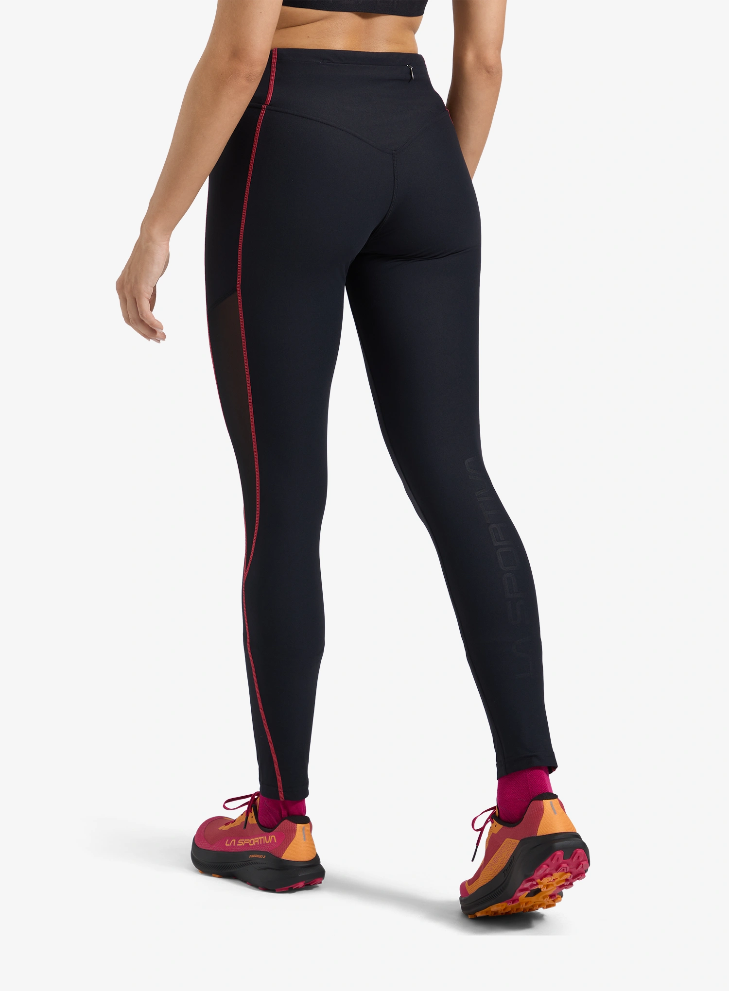 Dámské běžecké legíny La Sportiva Triumph Tight Pant - black/hibiscus