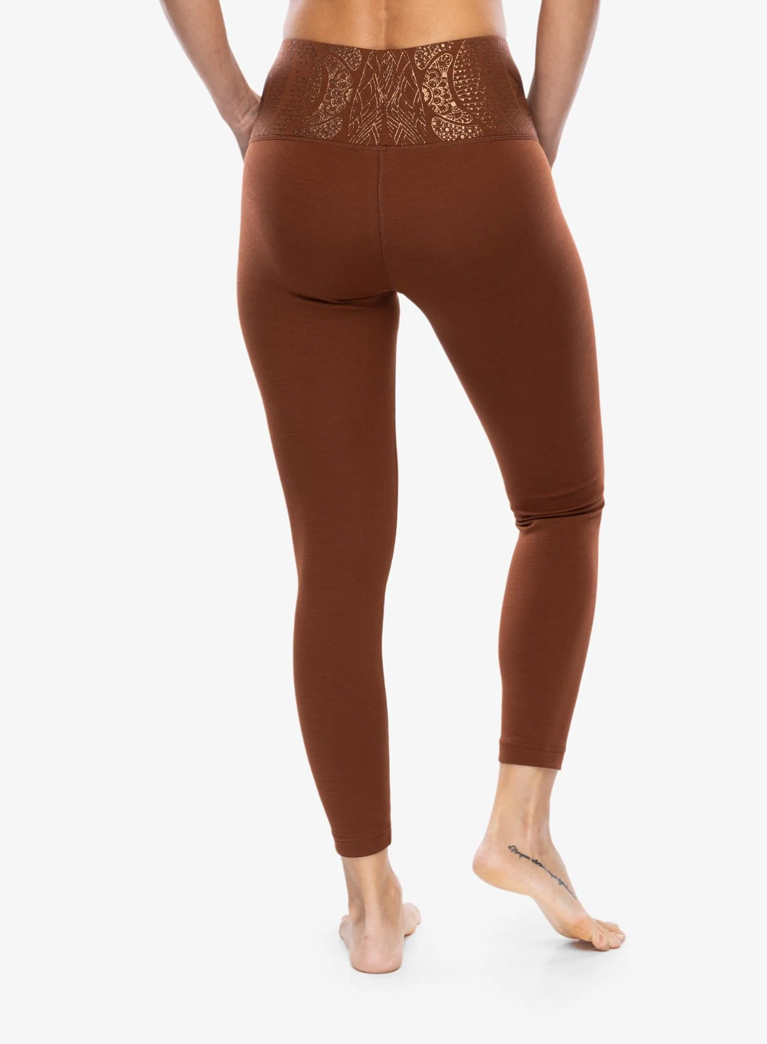 Dámské legíny Super.natural Arabesque Tights - horn brown/copper