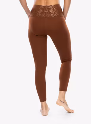 Dámské legíny Super.natural Arabesque Tights - horn brown/copper