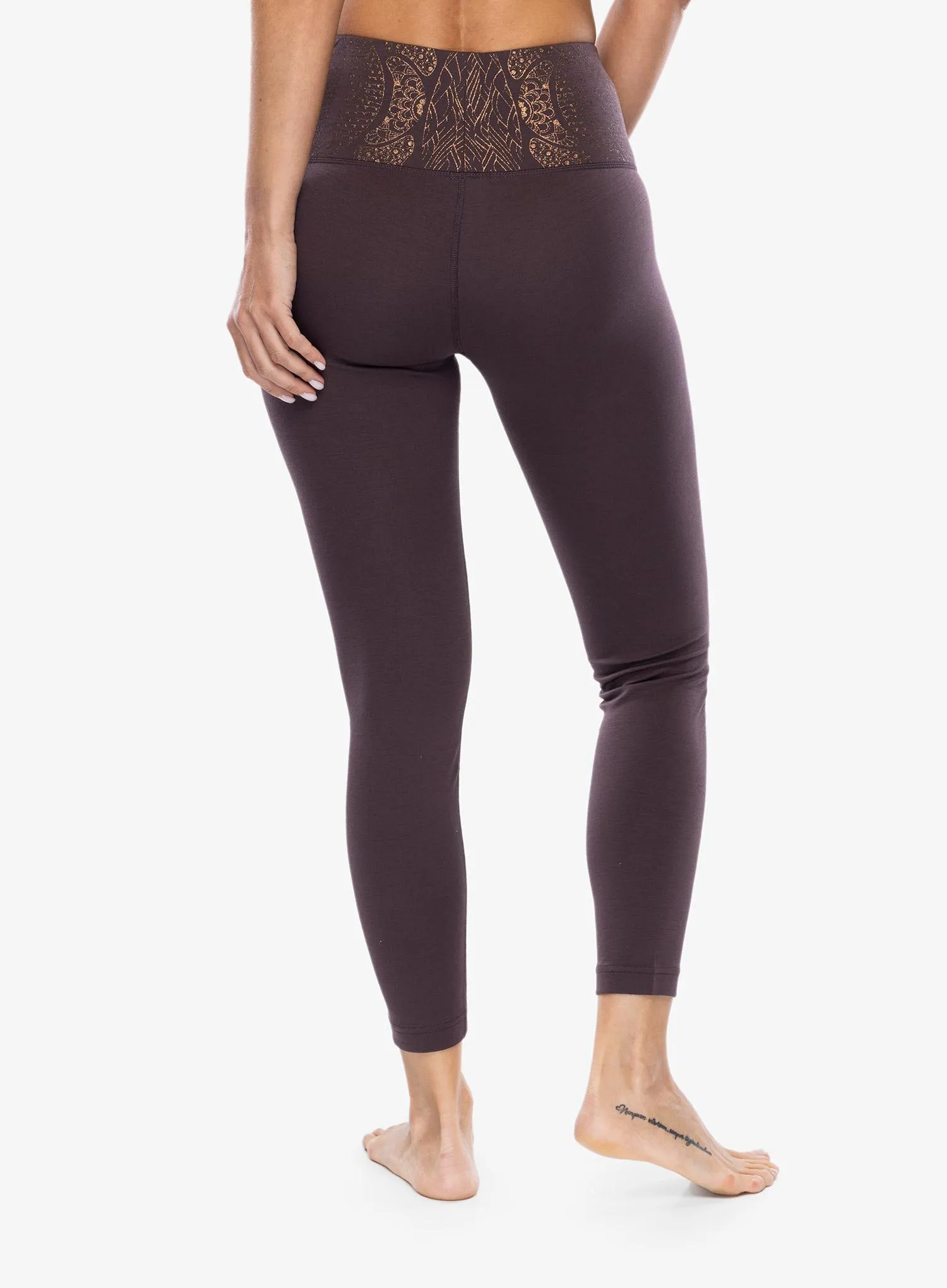 Dámské legíny Super.natural Arabesque Tights - raisin/copper