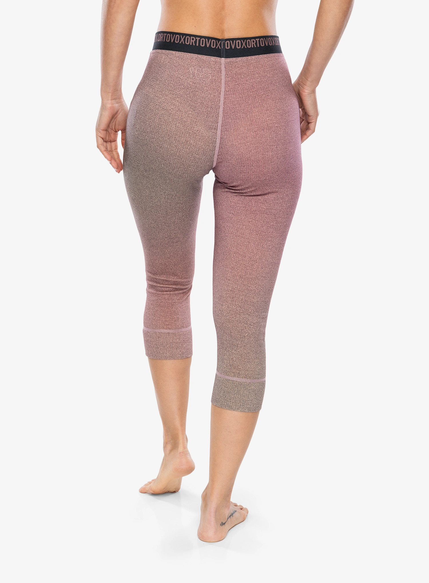 Termolegíny dámské Ortovox 185 Rock'N'Wool Print SP - aop dawn rose