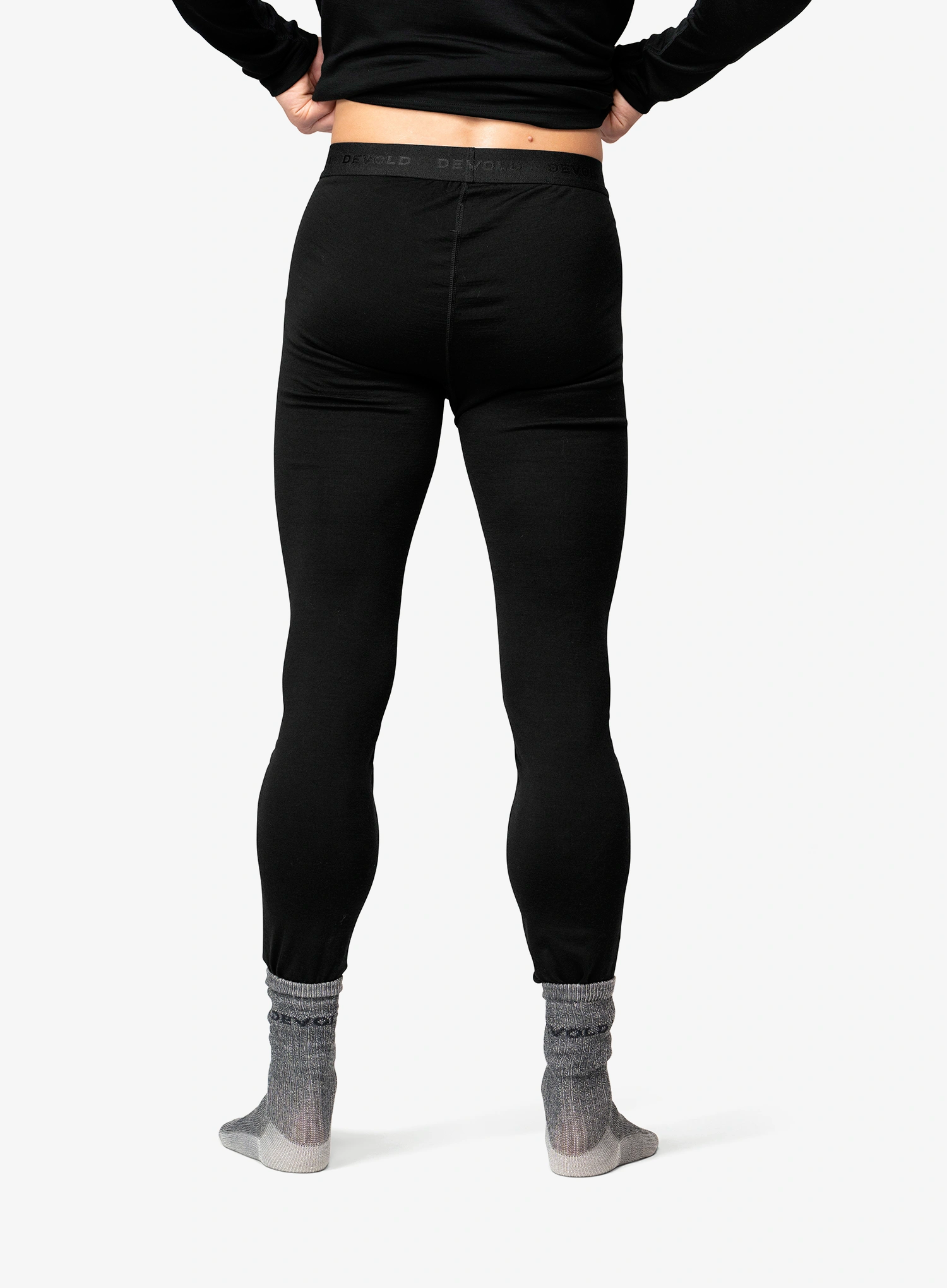 Termolegíny Devold Breeze Merino 150 Longs - black