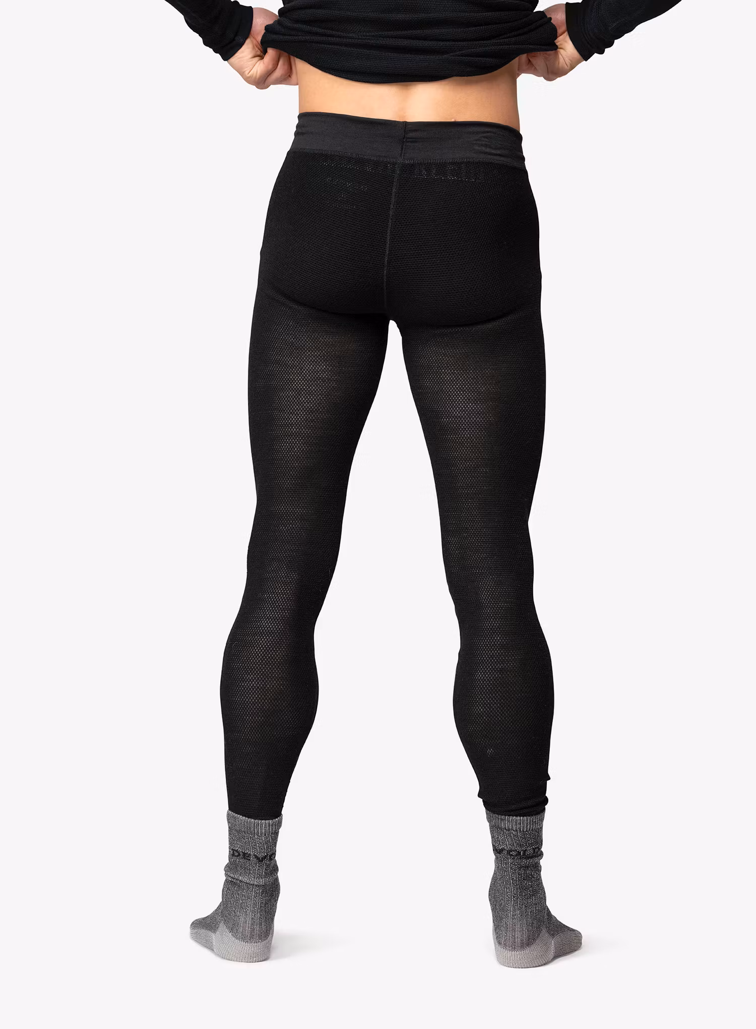 Termolegíny Devold Wool Mesh 190 Longs - caviar