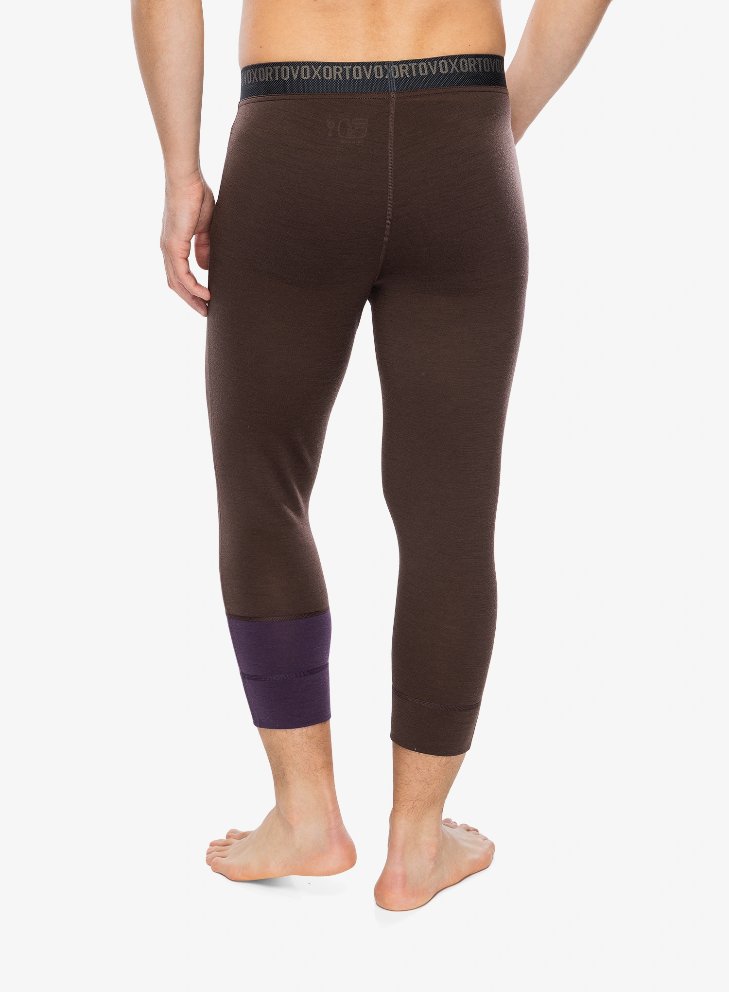 Termolegíny Ortovox 185 Rock N Wool Short Pants - dark chestnut