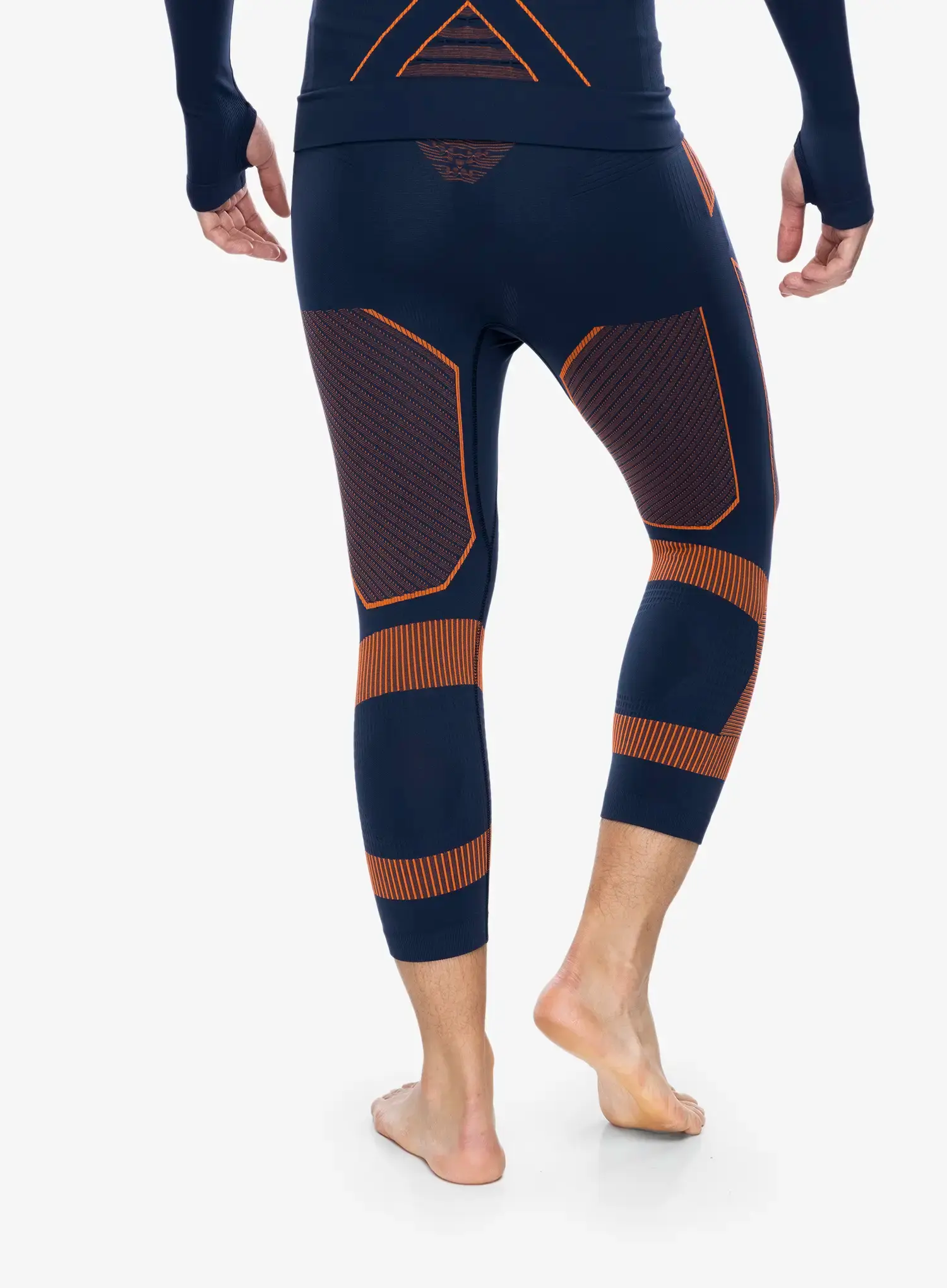 Termolegíny X-Bionic Energy Accumulator Light Pants 3/4 - marine/orange
