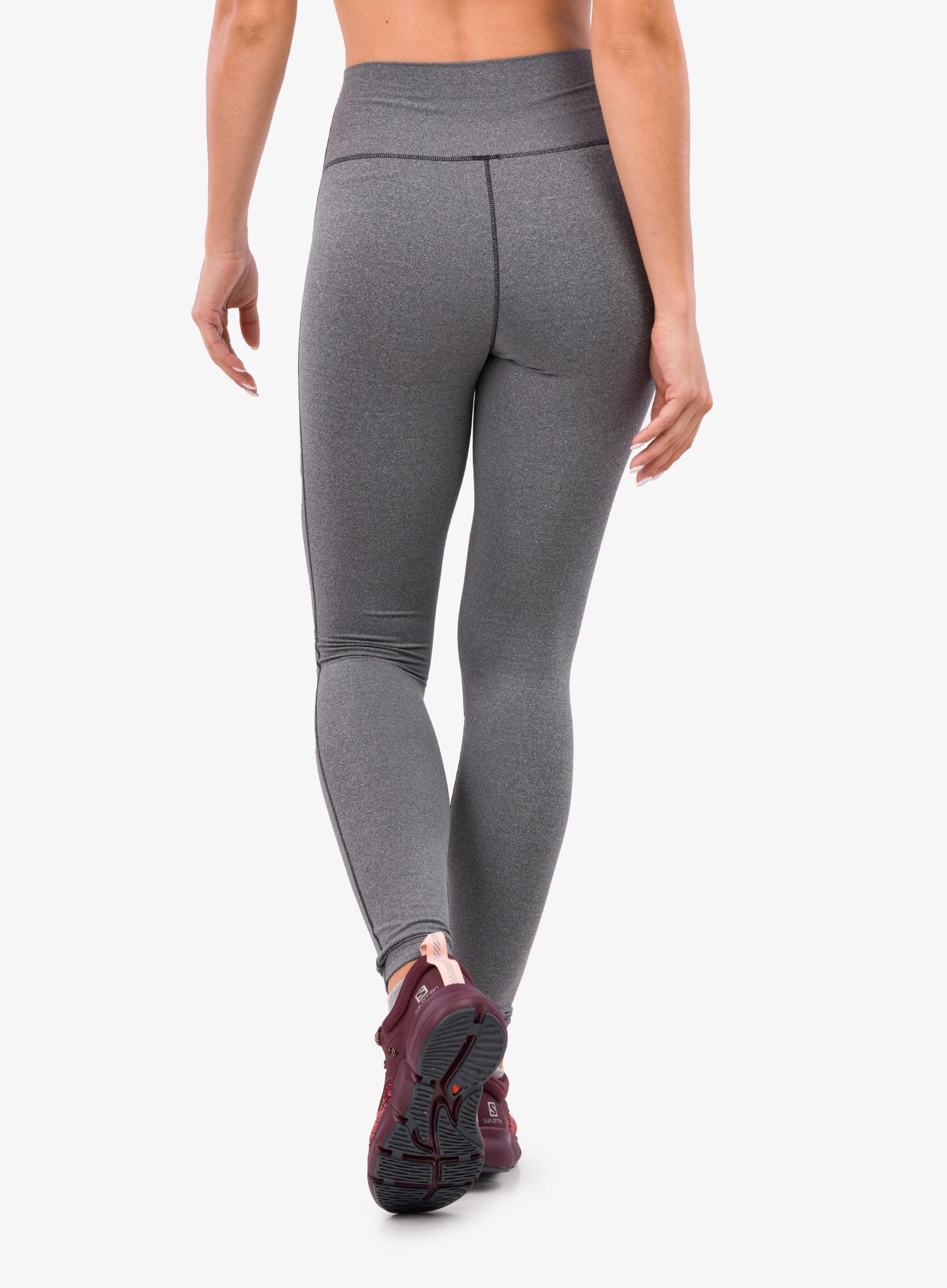 Dámské běžecké legíny Salomon Sntial Warm Tights - blk/hthr