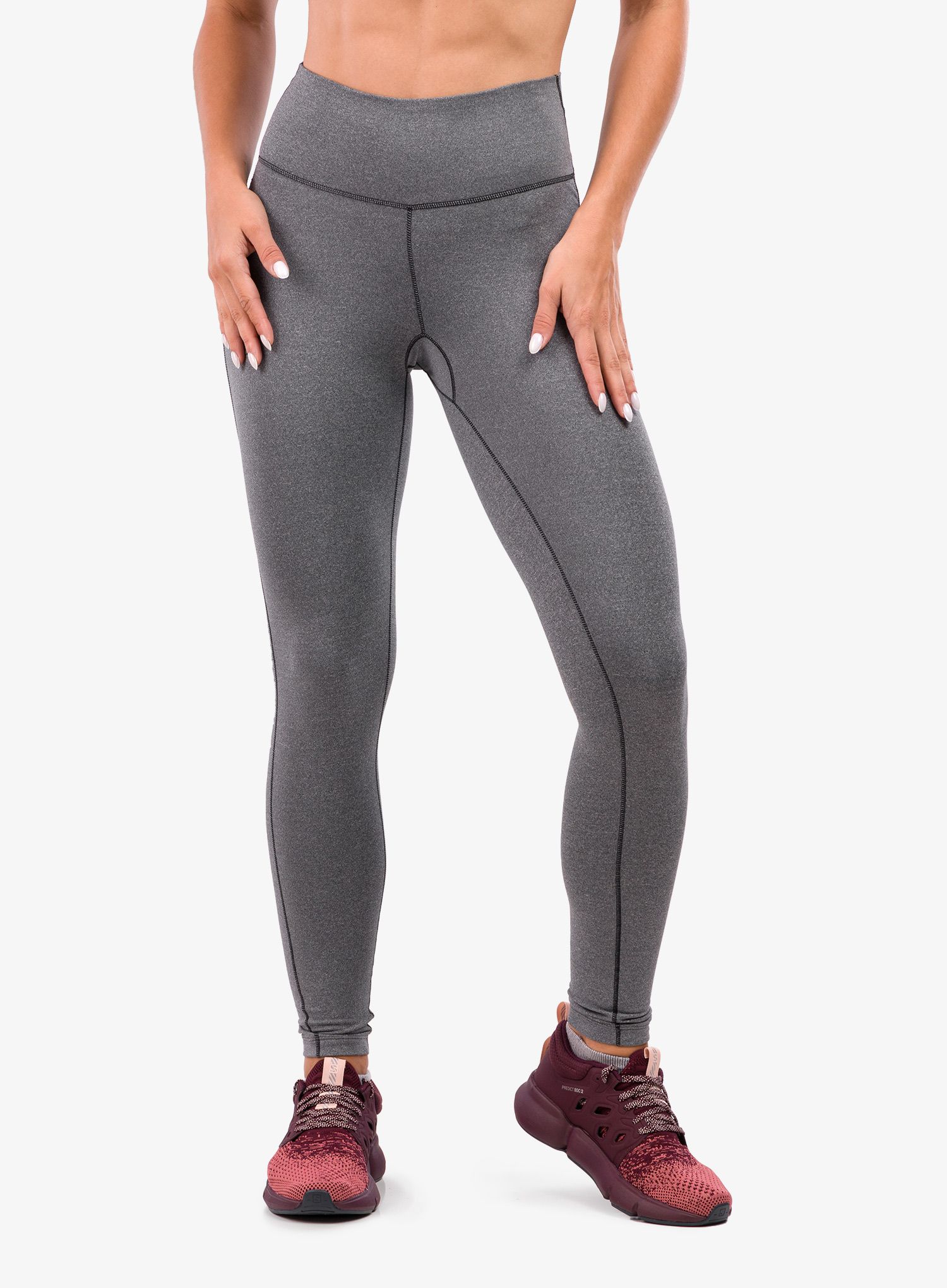 Dámské běžecké legíny Salomon Sntial Warm Tights - blk/hthr