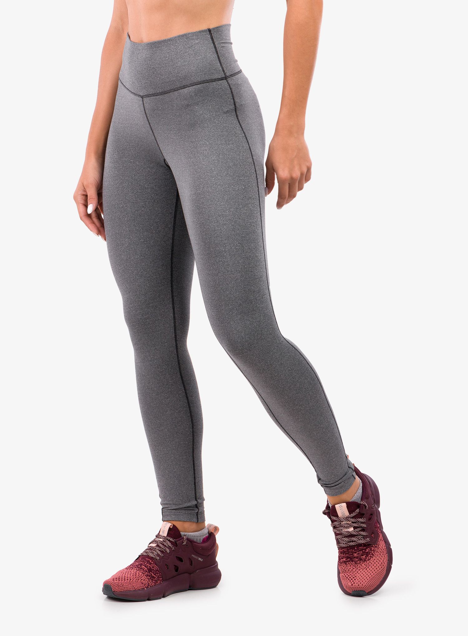 Dámské běžecké legíny Salomon Sntial Warm Tights - blk/hthr