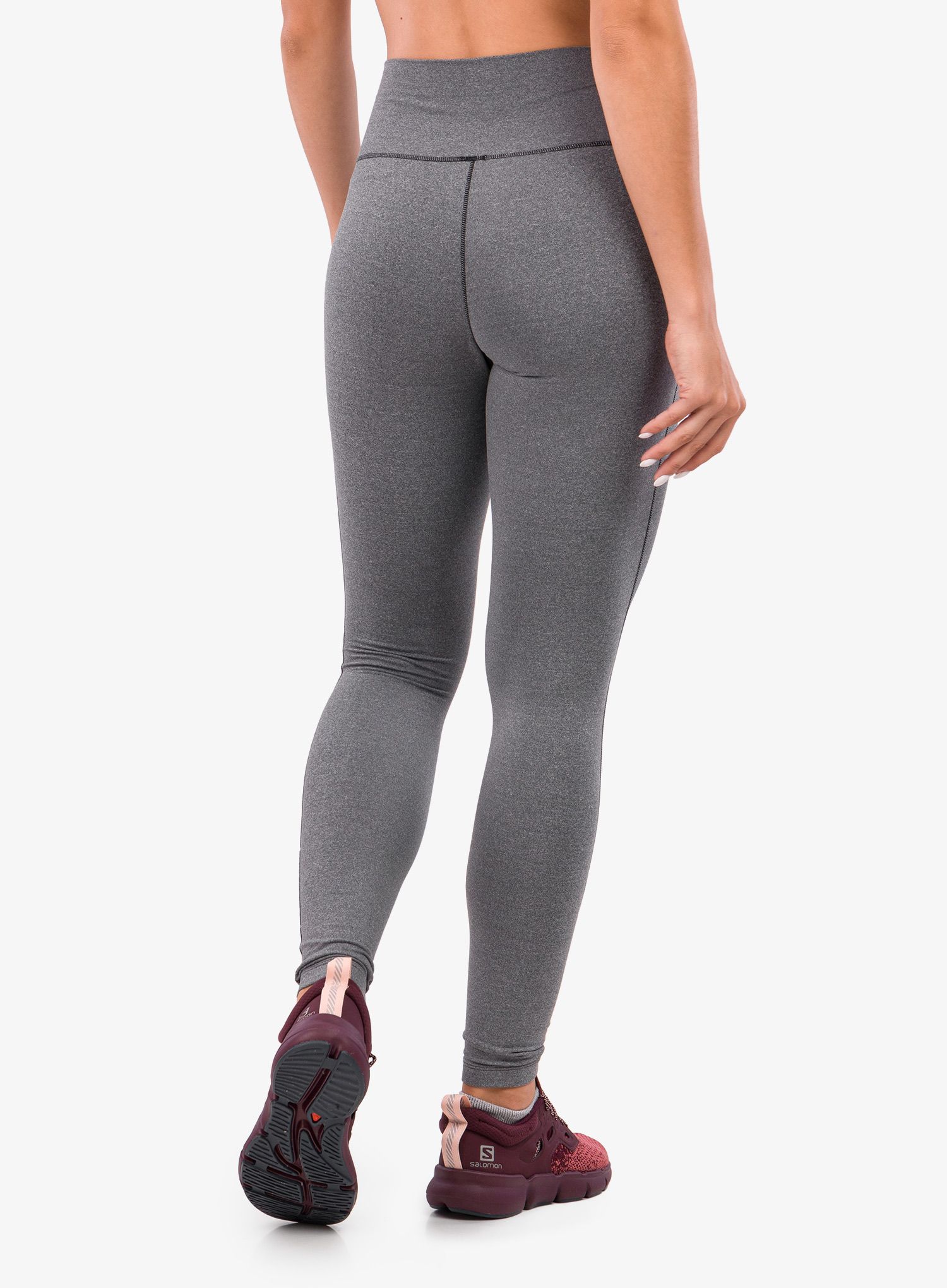 Dámské běžecké legíny Salomon Sntial Warm Tights - blk/hthr