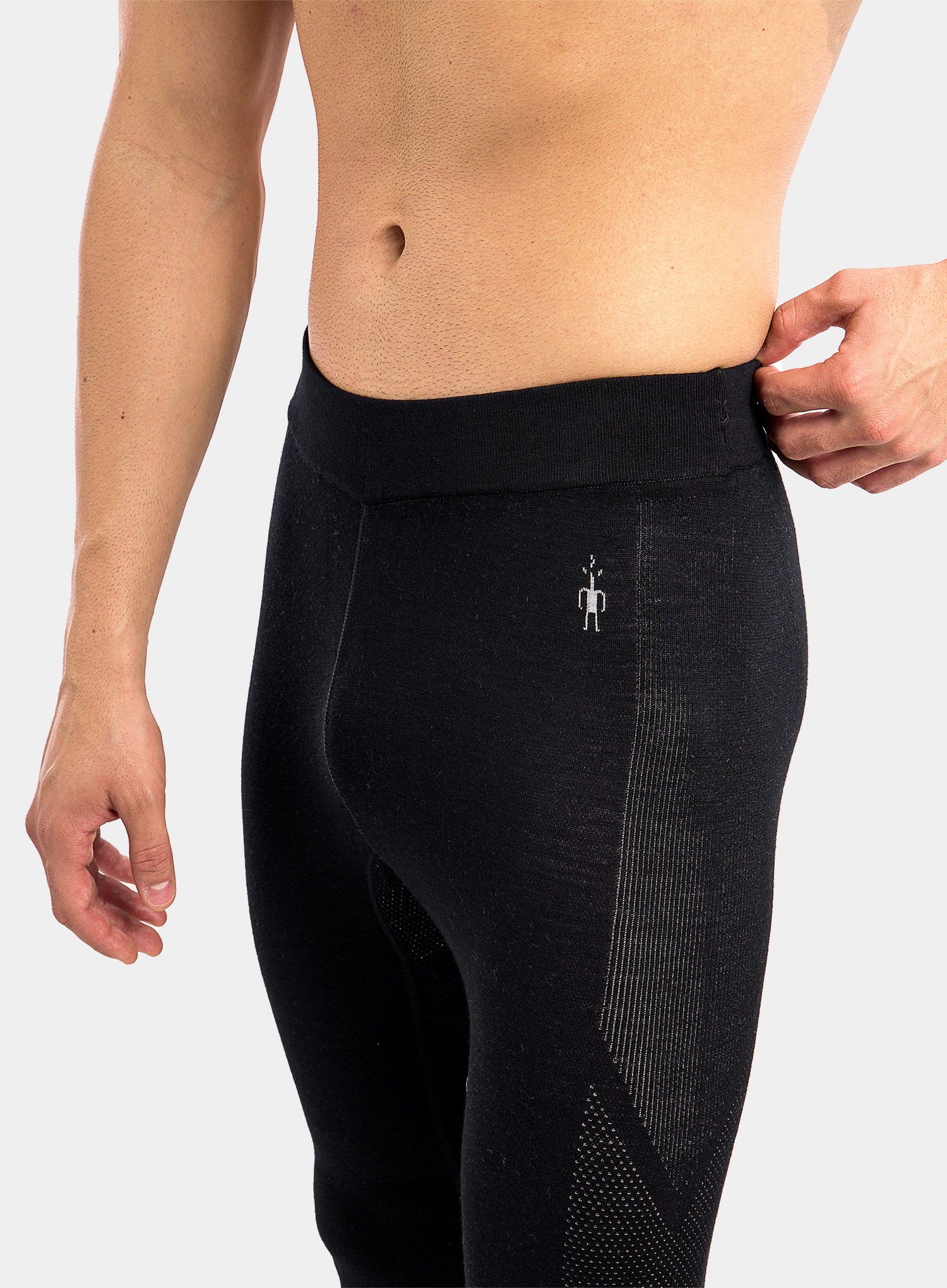 Legíny SmartWool Intraknit Merino 200 3/4 Bottom - black/white