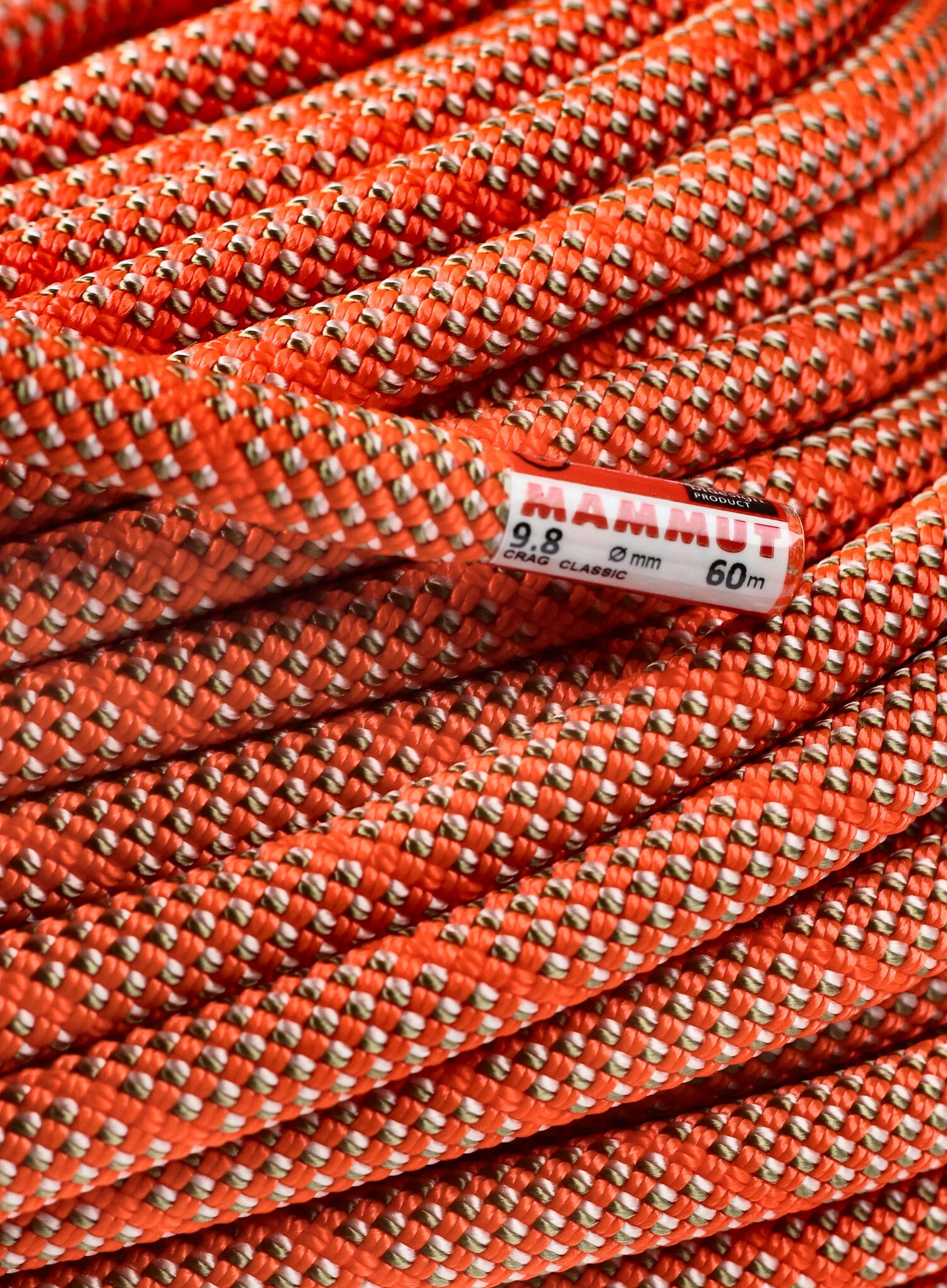 Horolezecké lano Mammut 9.8 Crag Classic Rope 60 m - white/orange