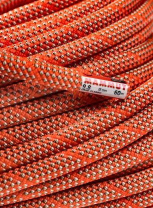Horolezecké lano Mammut 9.8 Crag Classic Rope 60 m - white/orange