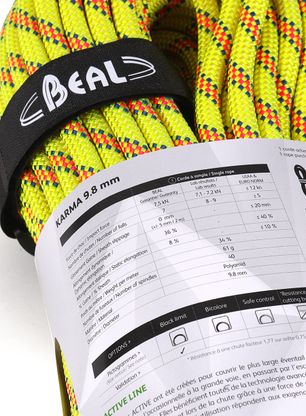 Lezecké lano Beal Karma 9,8 mm 70 m - yellow