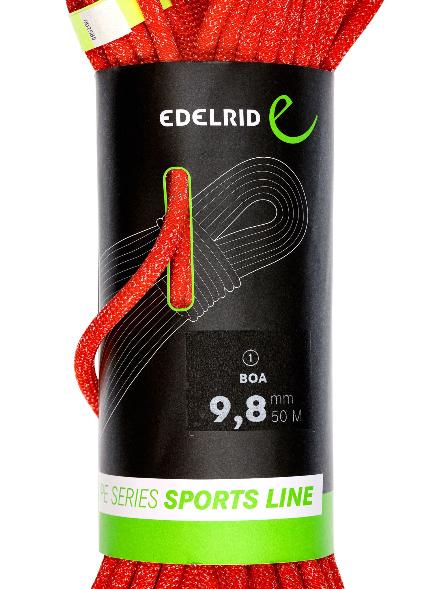 Dynamické lano Edelrid Boa 9,8 mm 50 m - red