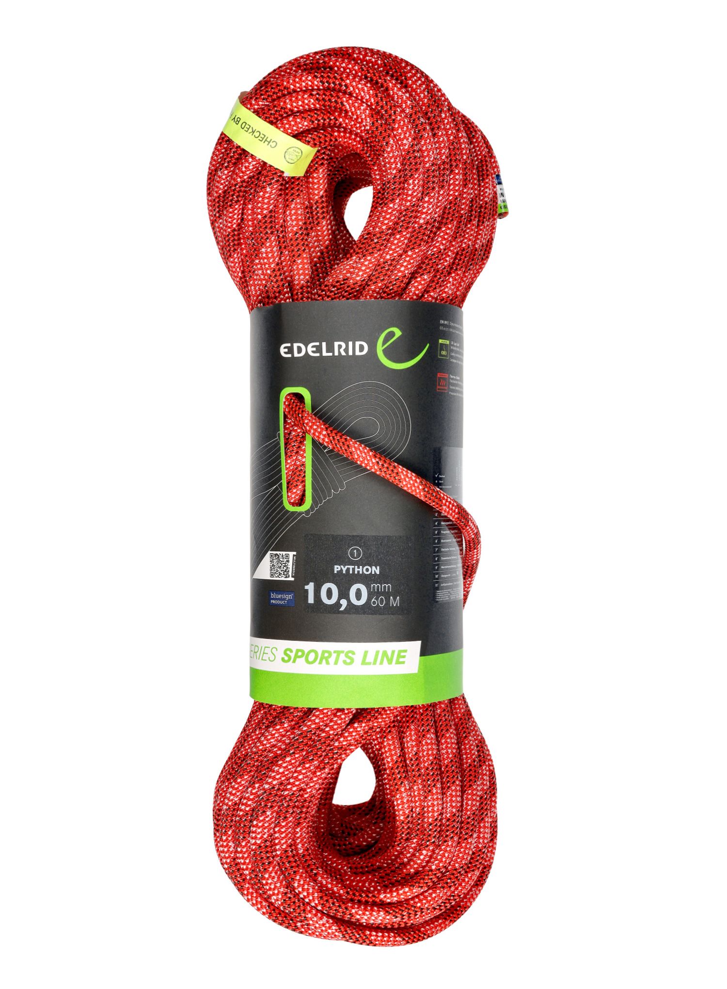 Dynamické lano Edelrid Python 10 mm 60 m - red