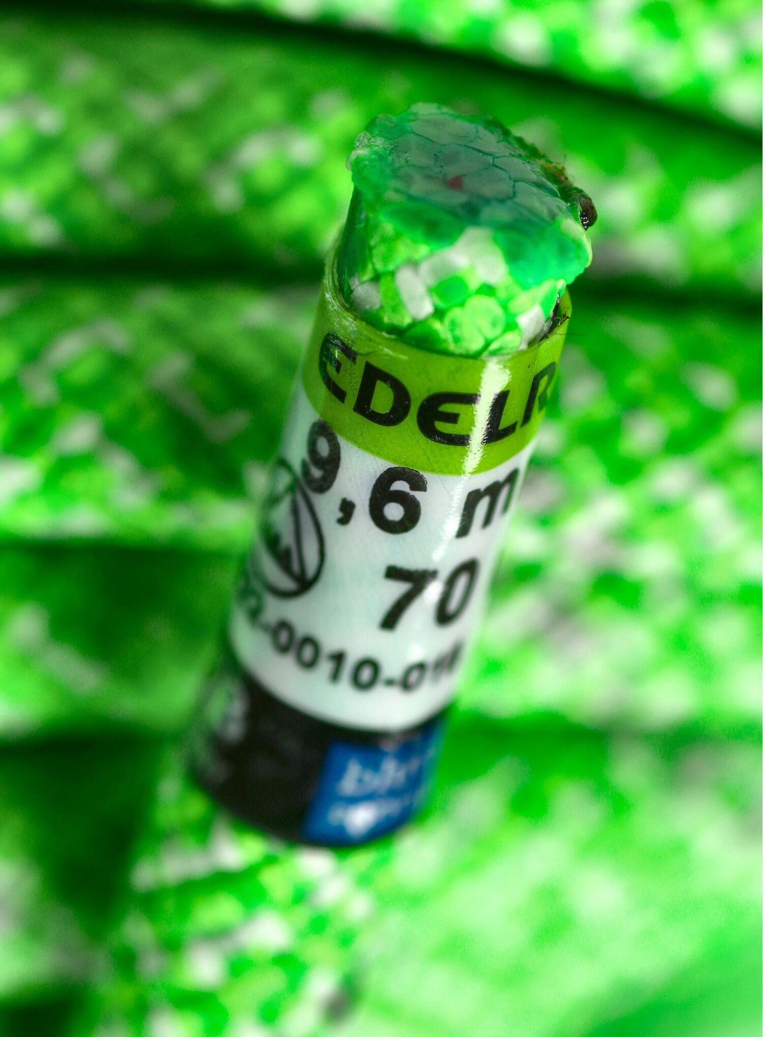 Dynamické lano Edelrid Tommy Caldwell Eco Dry DT 9,6 mm 70 m - neon green