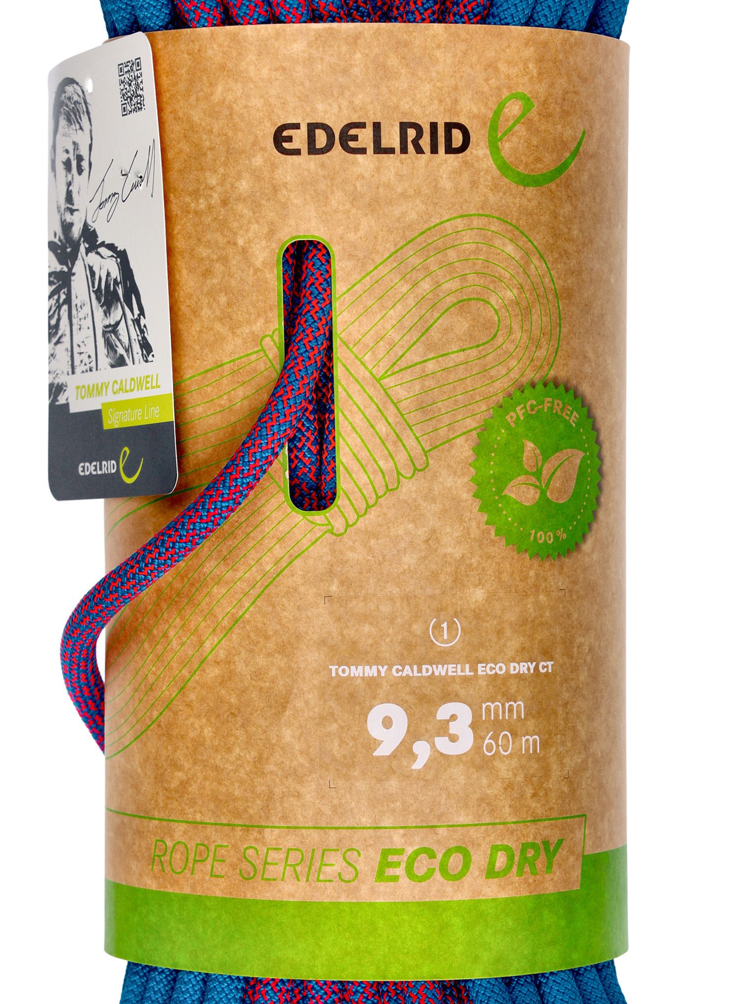Dynamické lano Edelrid Tommy Caldwell Eco Dry CT 9,3 mm 60 m - p/t