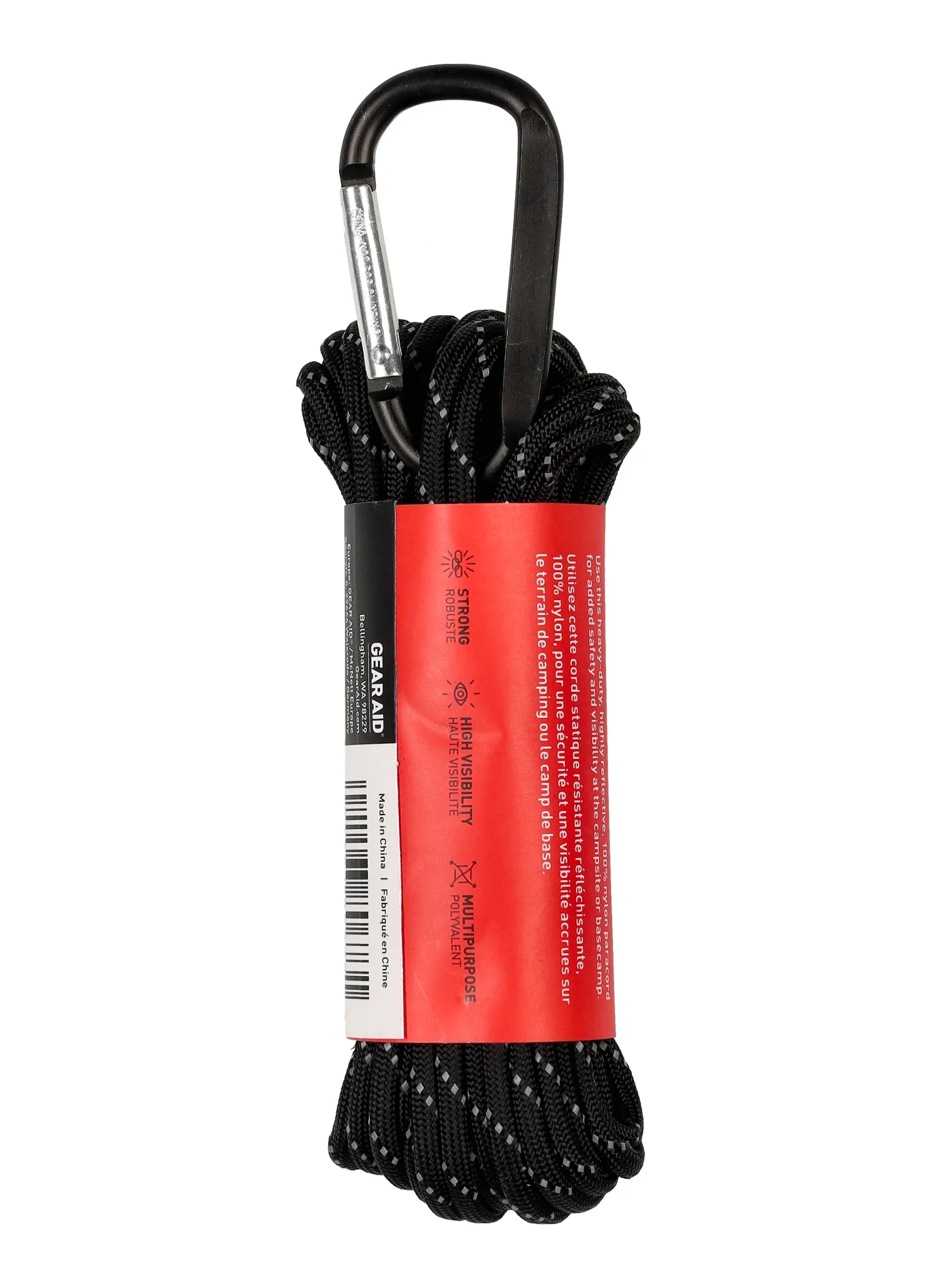 Lanko GearAid 550 Paracord Reflective 9m - black