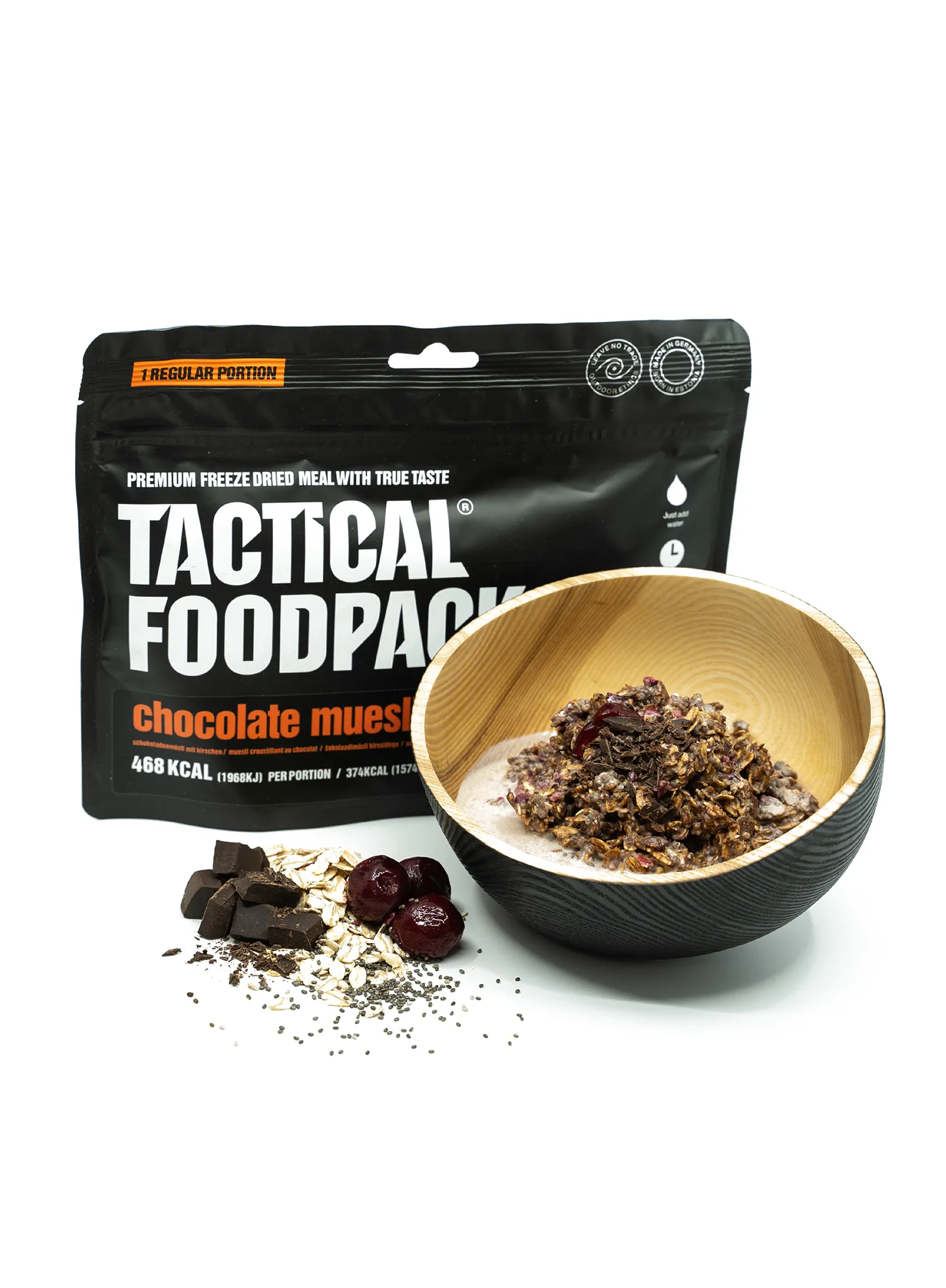 Lyofilizát Tactical Foodpack Čokoládové müsli s třešněmi 275 g