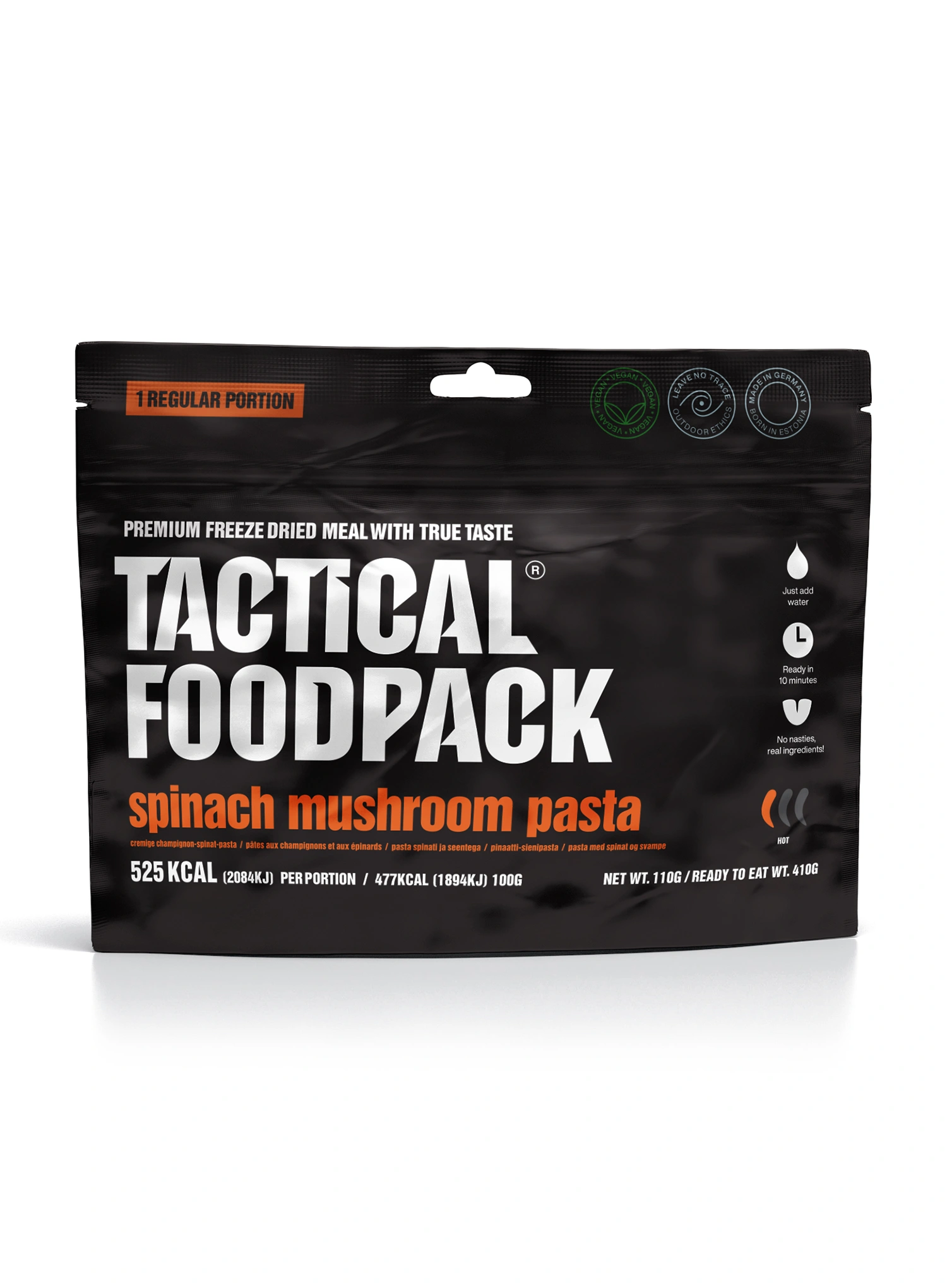 Lyofilizát Tactical Foodpack Špenátové těstoviny s houbami 410 g