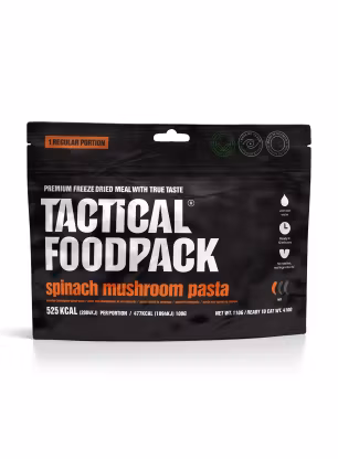 Lyofilizát Tactical Foodpack Špenátové těstoviny s houbami 410 g