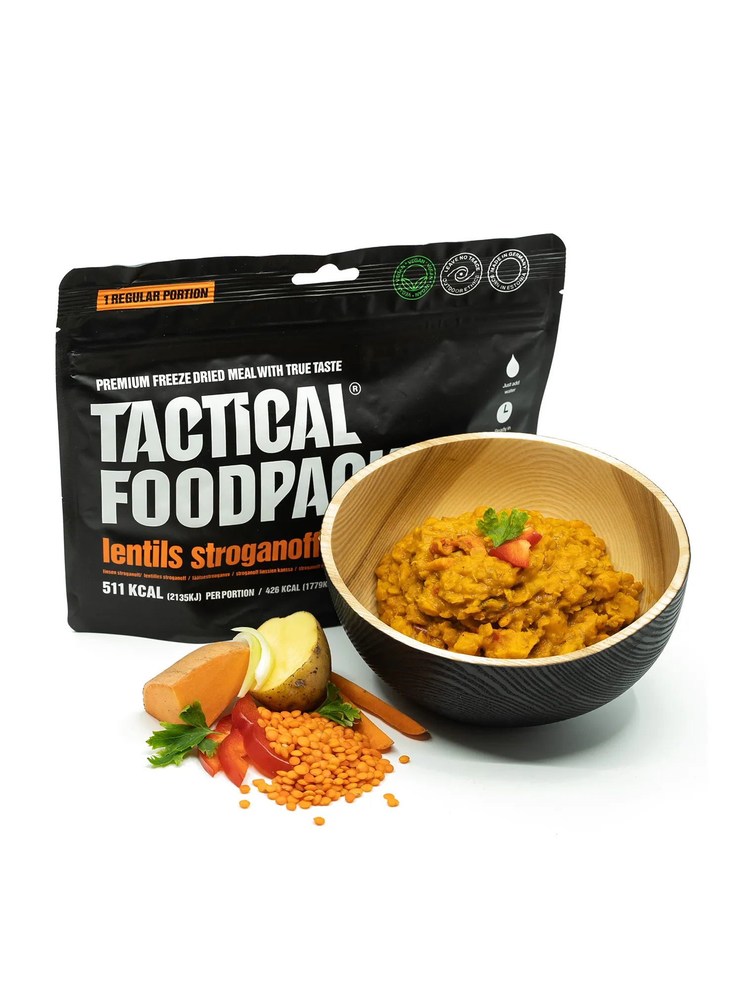 Lyofilizát Tactical Foodpack Čočka Strogonoff 440 g