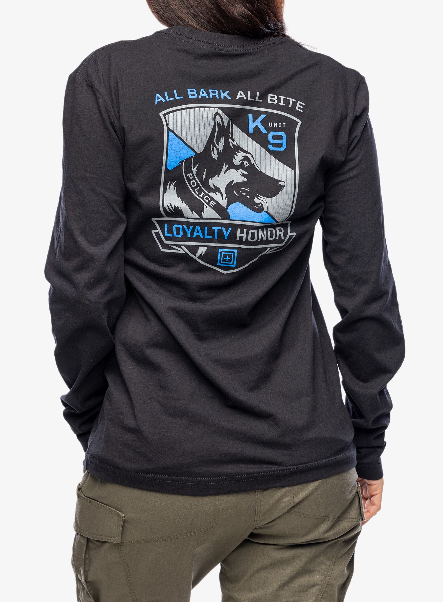 Dámské triko s dlouhým rukávem 5.11 All Bark Bite L/S Tee - black