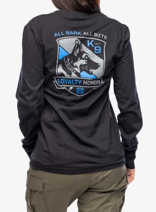 Dámské triko s dlouhým rukávem 5.11 All Bark Bite L/S Tee - black