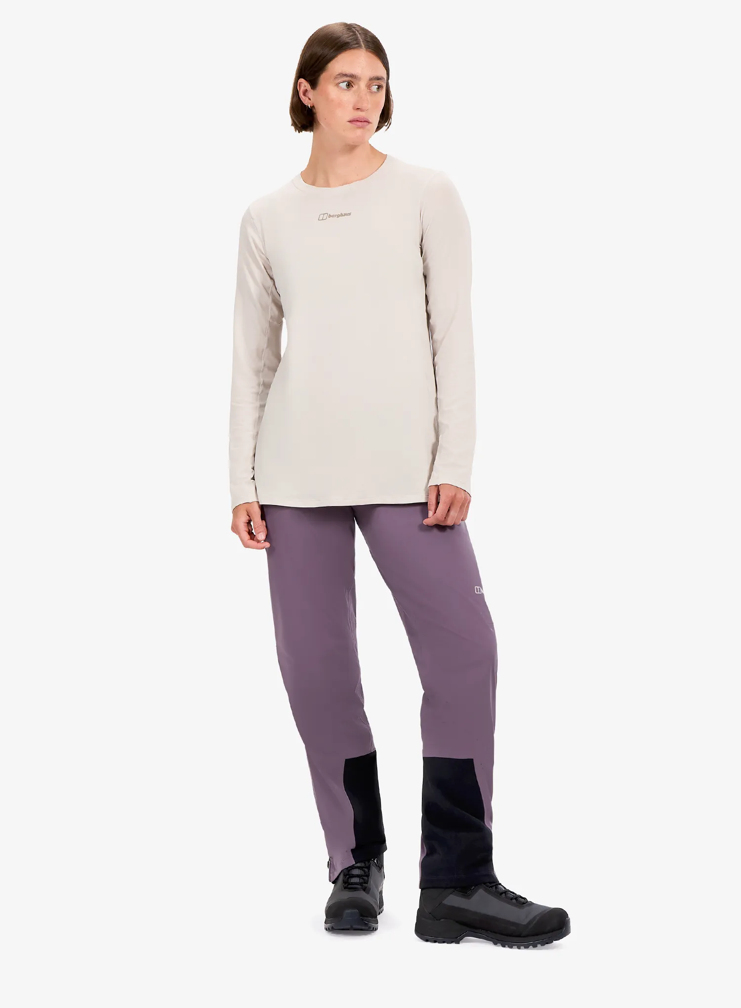 Dámské triko s dlouhým rukávem Berghaus Delta Ls Tee Af - stone