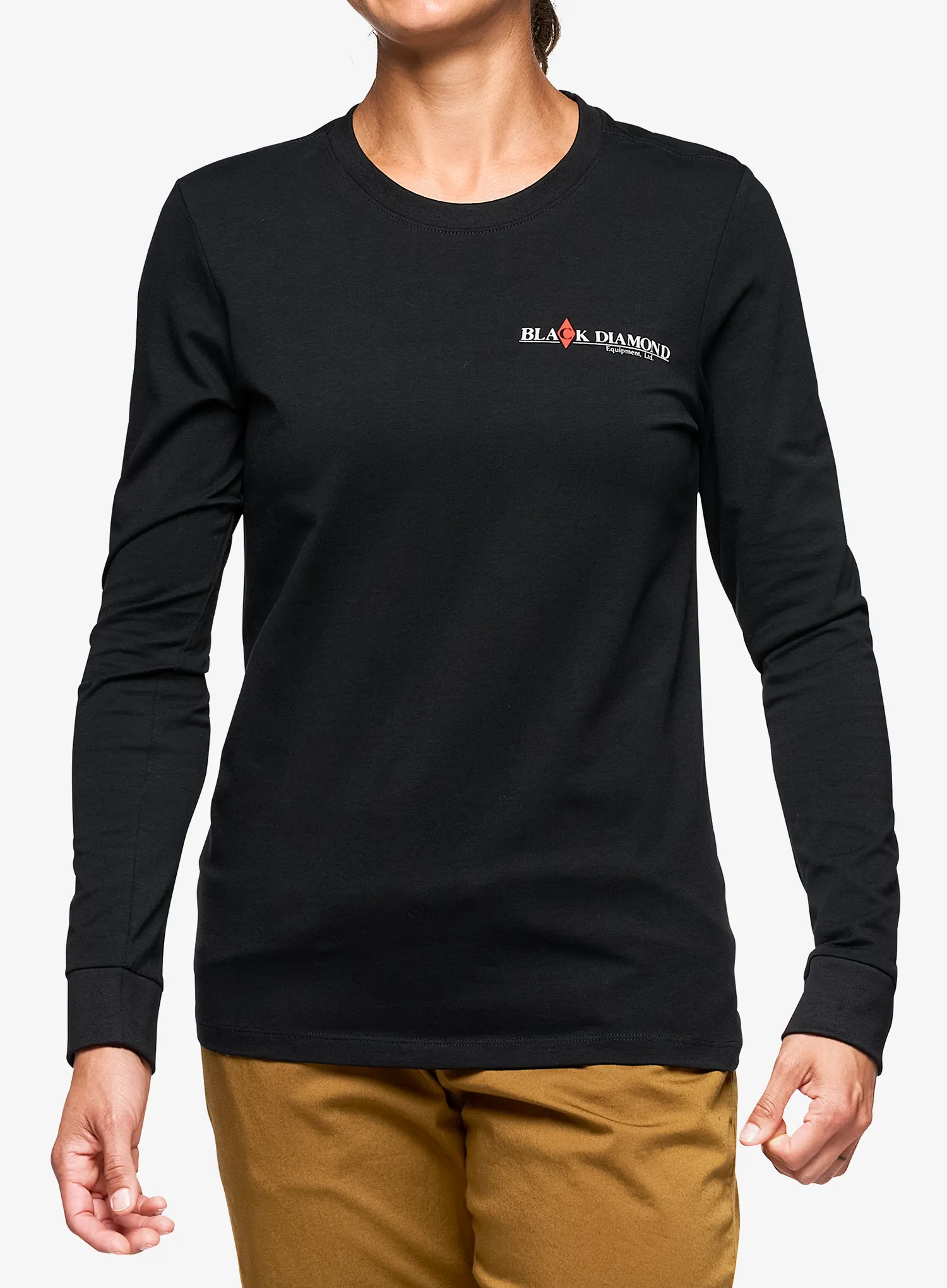 Dámské triko s dlouhým rukávem Black Diamond Heritage Wordmark LS Tee - black