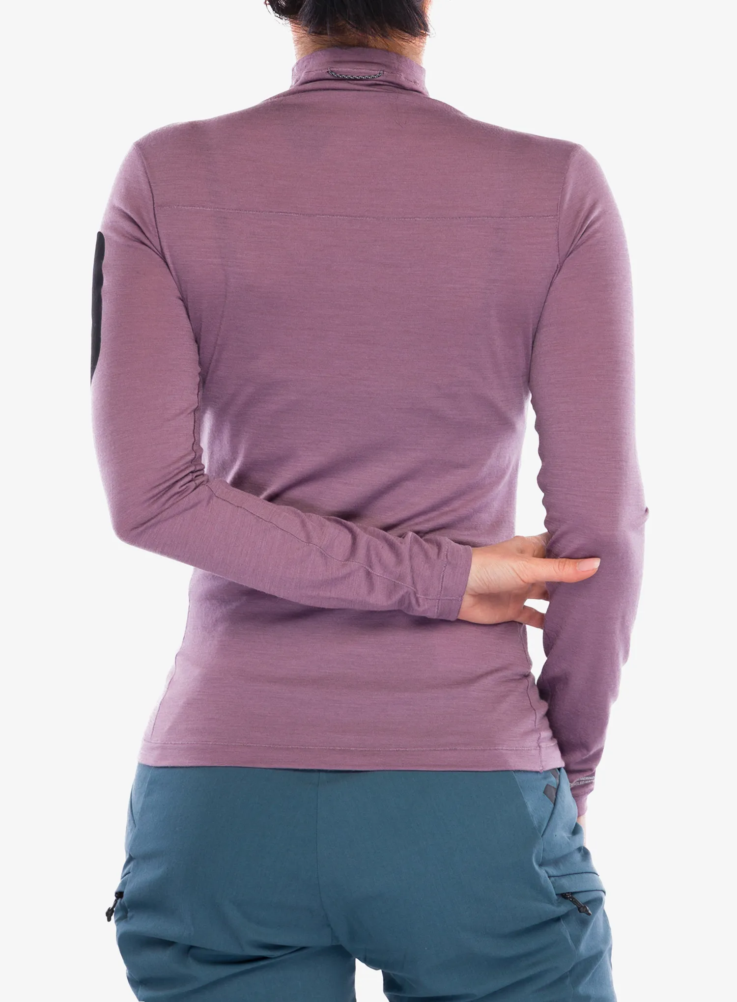 Dámské triko s dlouhým rukávem Mons Royale Diversion Merino Mock Neck Long Sleeve - mauve