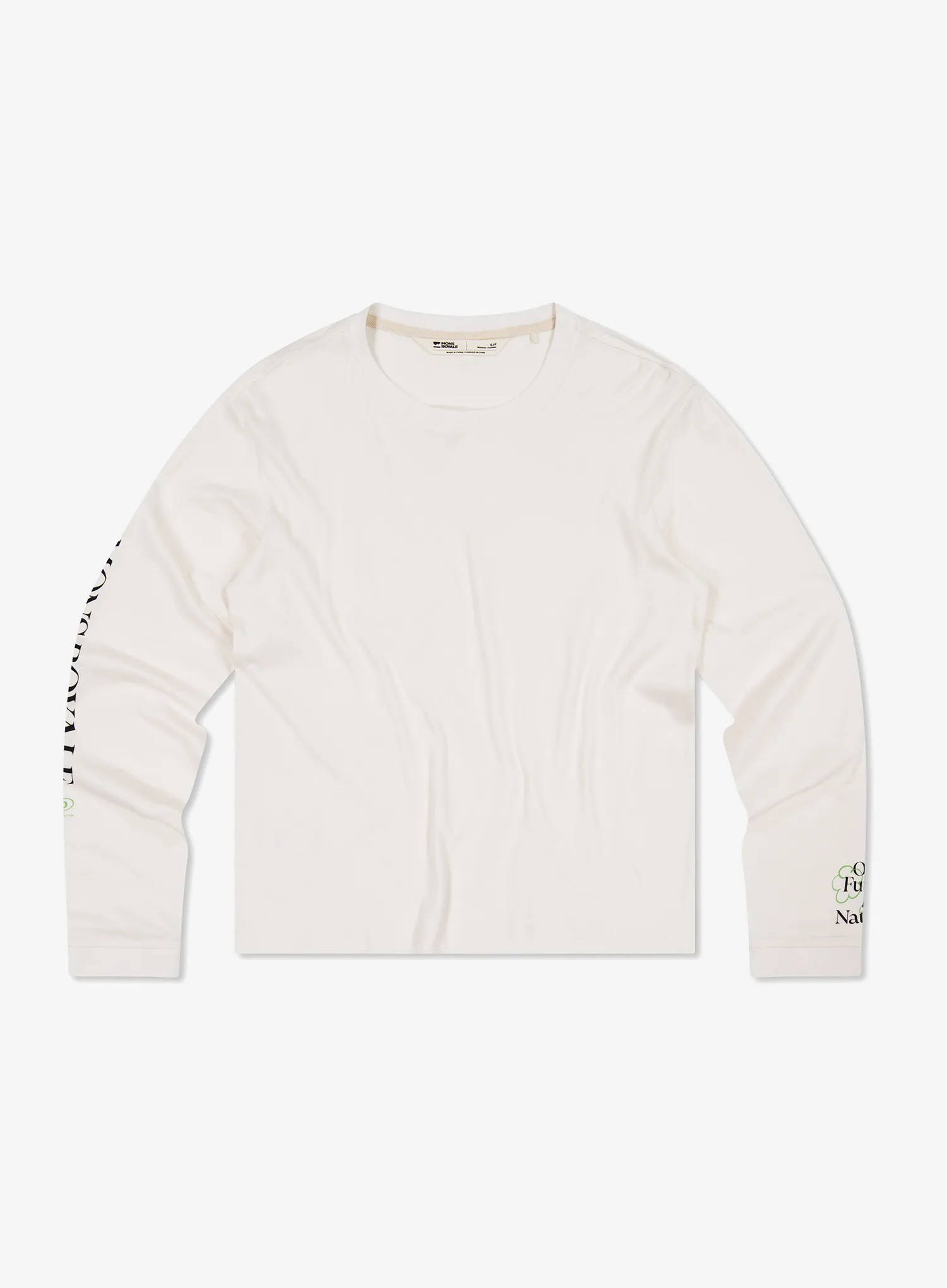 Dámské triko s dlouhým rukávem Mons Royale Yonder Merino Organic Cotton - vintage white