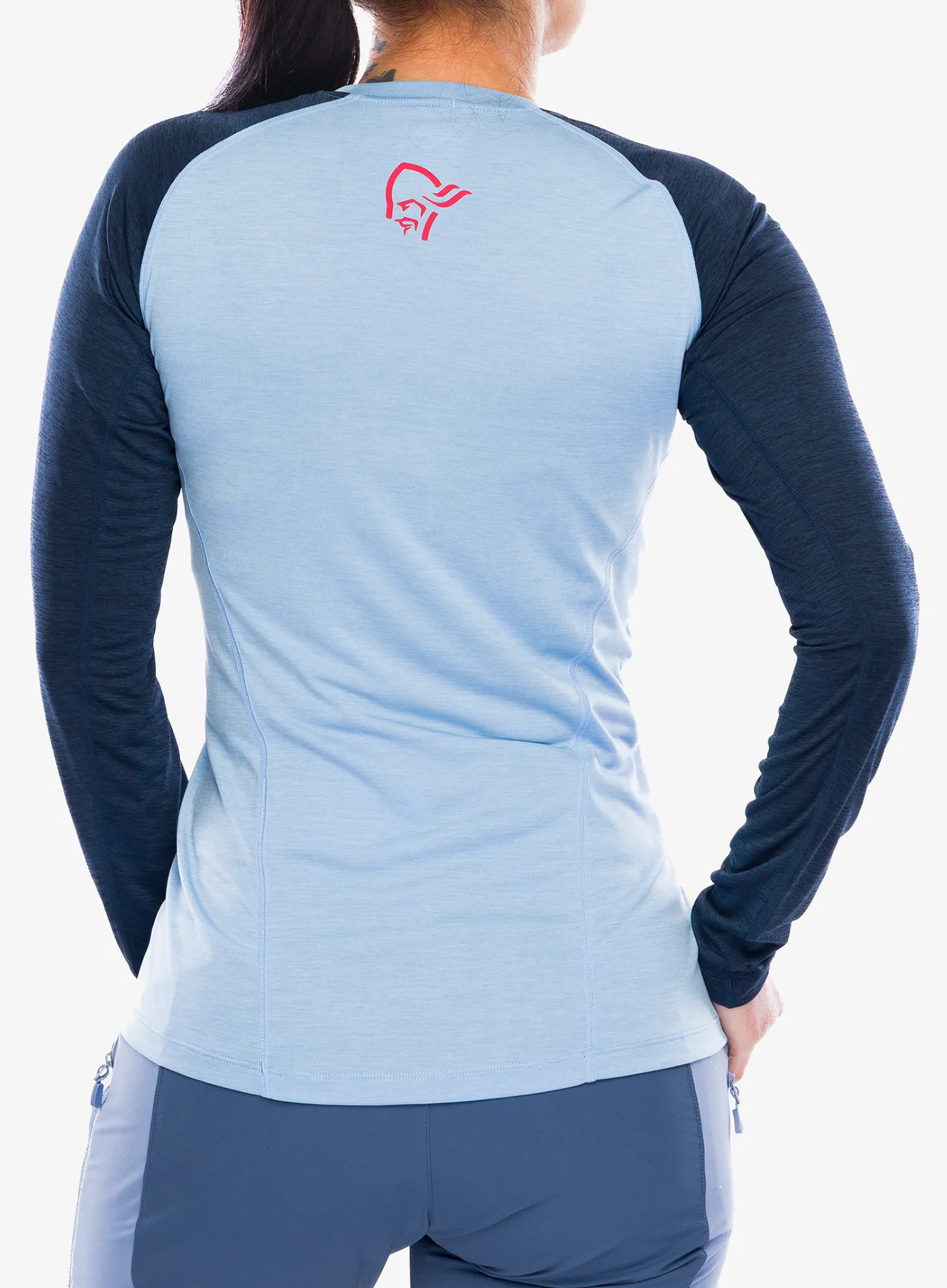 Dámské triko s dlouhým rukávem Norrona Fjora Equaliser Lightweight Long Sleeve - frozen fjord
