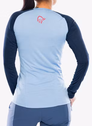 Dámské triko s dlouhým rukávem Norrona Fjora Equaliser Lightweight Long Sleeve - frozen fjord
