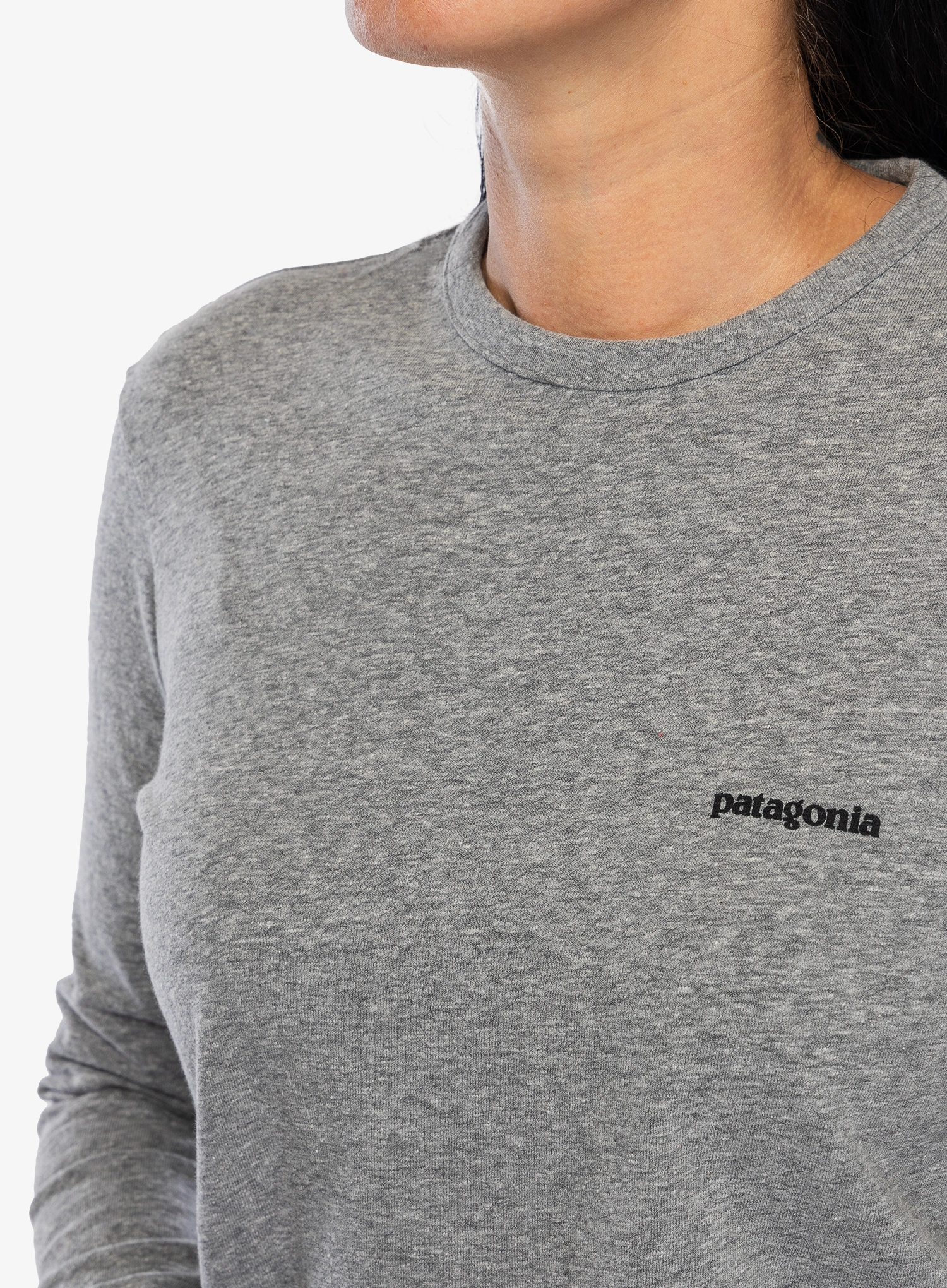 Dámské triko s dlouhým rukávem Patagonia L/S P-6 Logo Responsibili-Tee - gravel heather