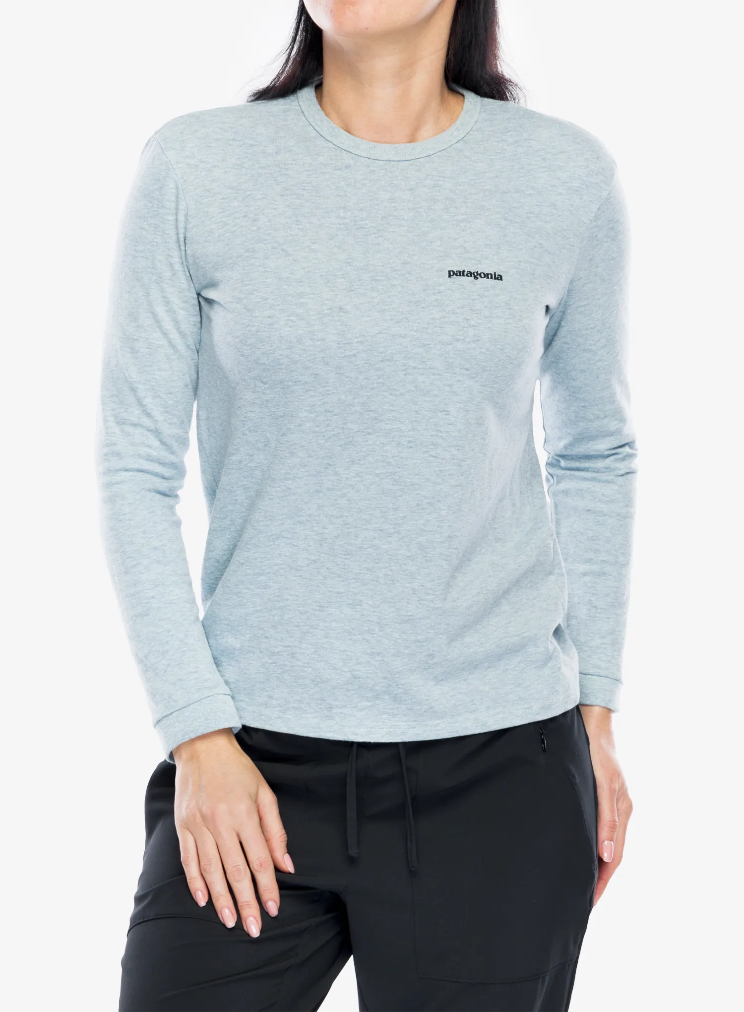 Dámské triko s dlouhým rukávem Patagonia L/S P-6 Logo Responsibili-Tee - thermal blue