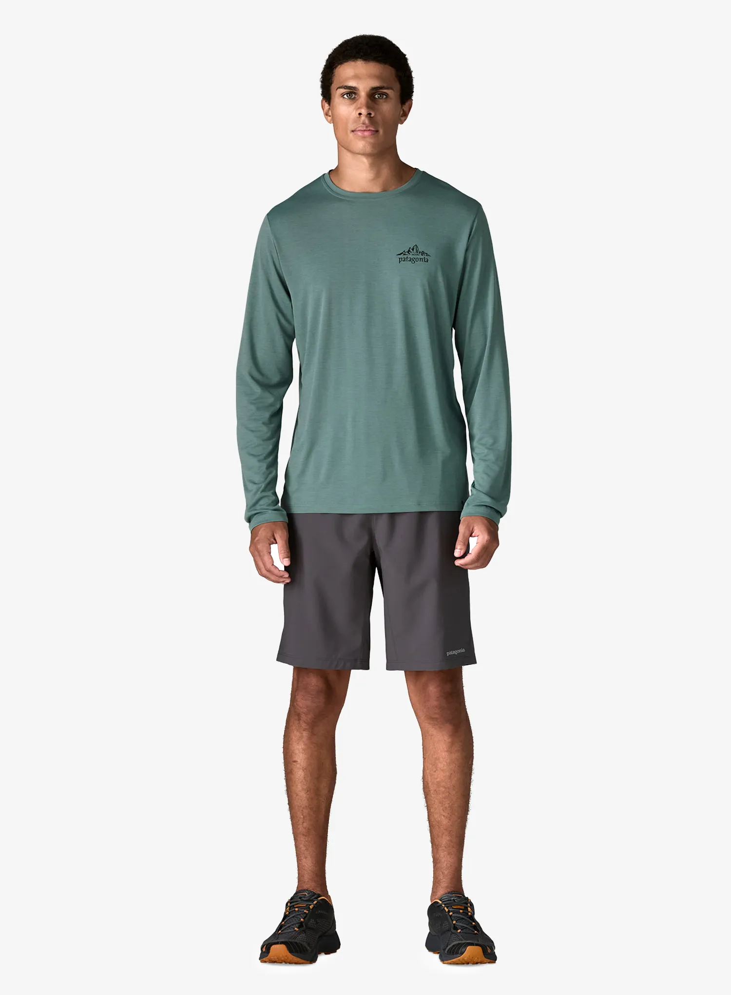 Longsleeve Patagonia L/S Cap Cool Daily Shirt Cloud Crag - blue sage/l.blue sage x-dye