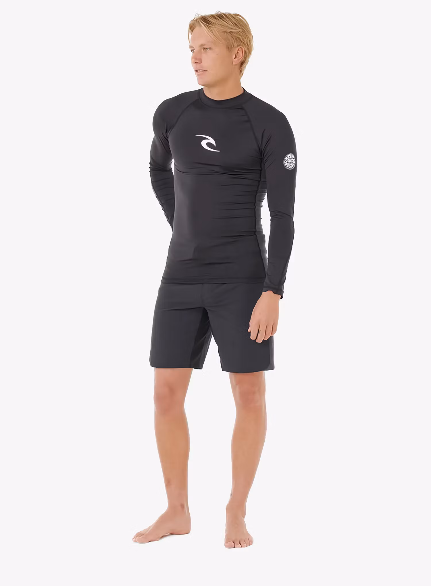 Longsleeve Rip Curl Lycra Waves Upf Perf L/S - black